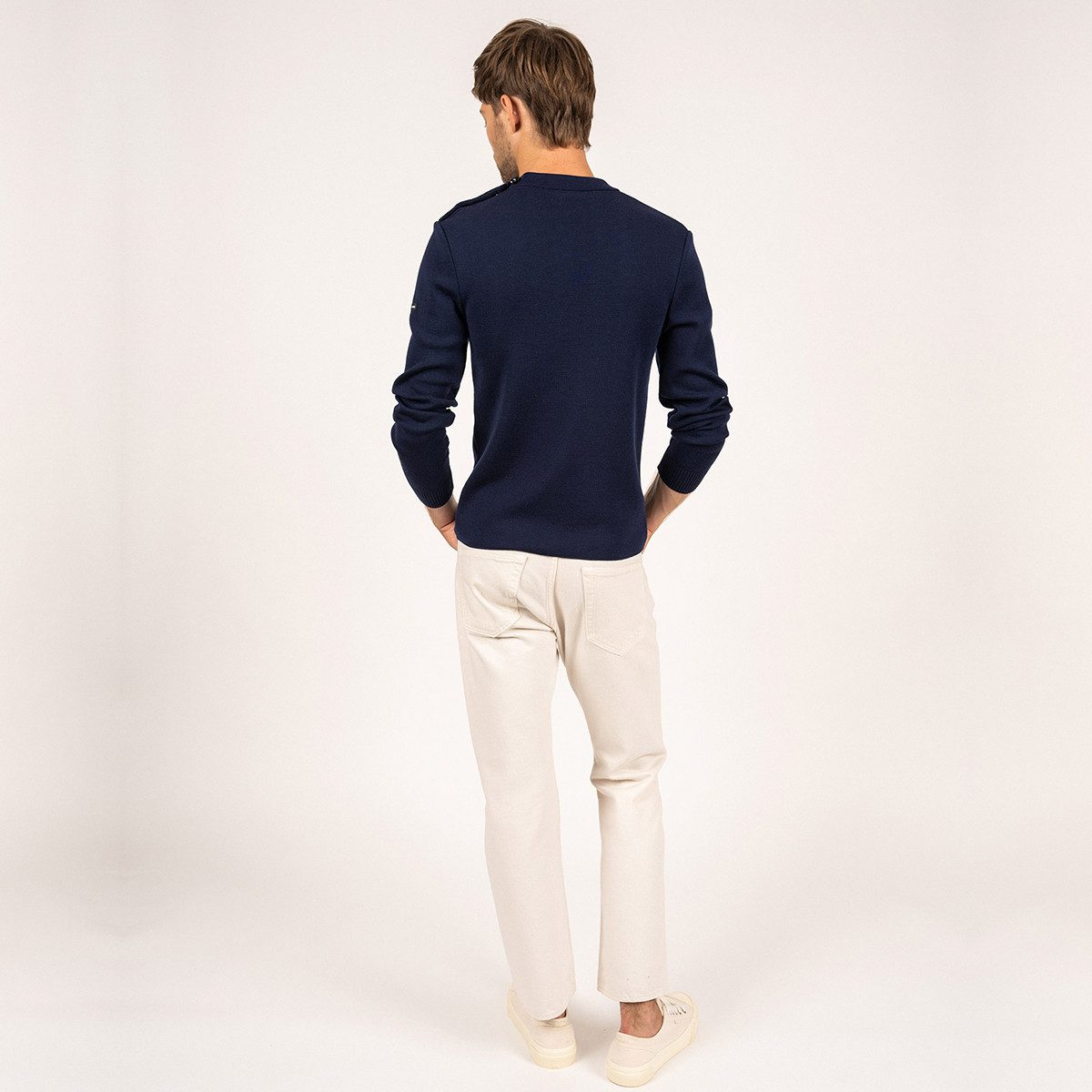 Saint James Rundhalspullover 2380 Herren Pullover Estran aus Wolle