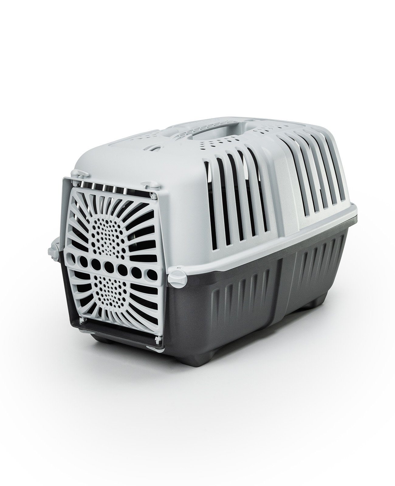 lionto Tiertransportbox für Katzen bis 15 kg, mit Tragegriff & sicherem Schließsystem