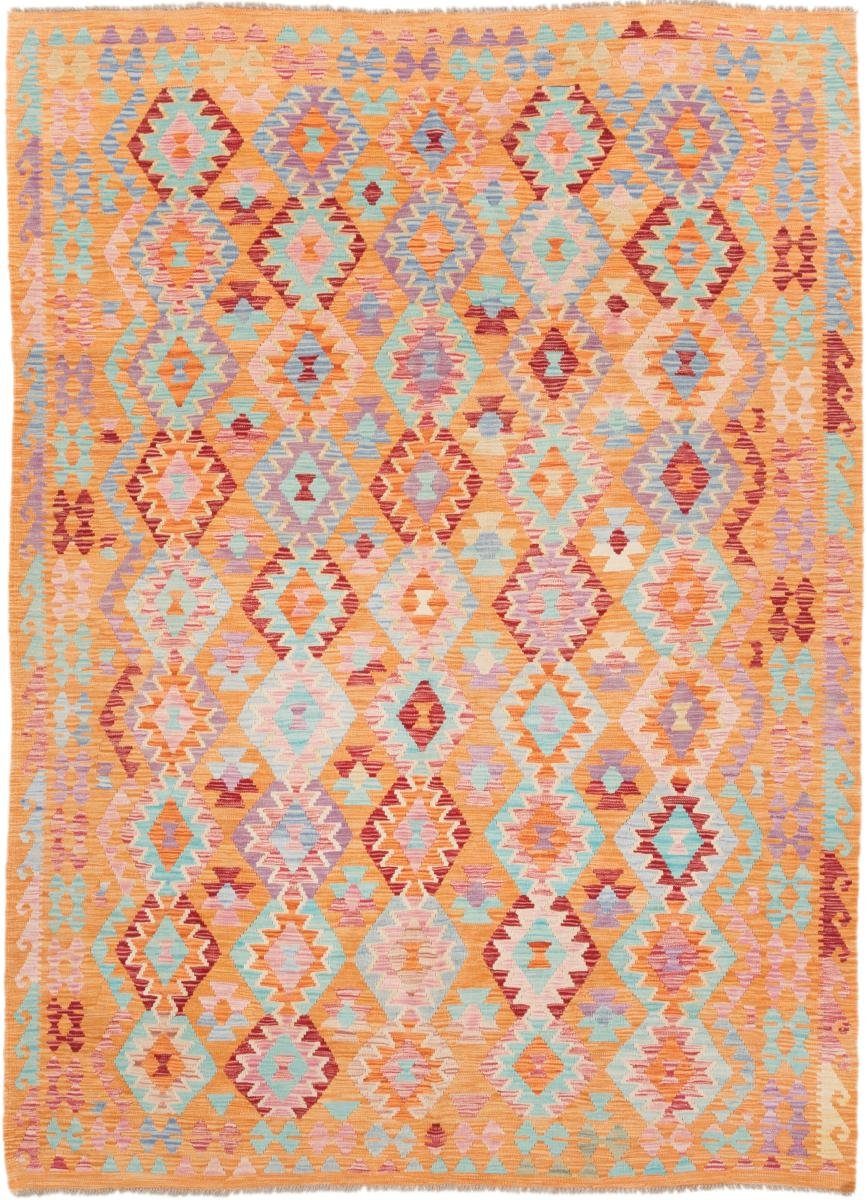 Orientteppich Kelim Afghan 212x290 Handgewebter Orientteppich, Nain Trading, rechteckig, Höhe: 3 mm