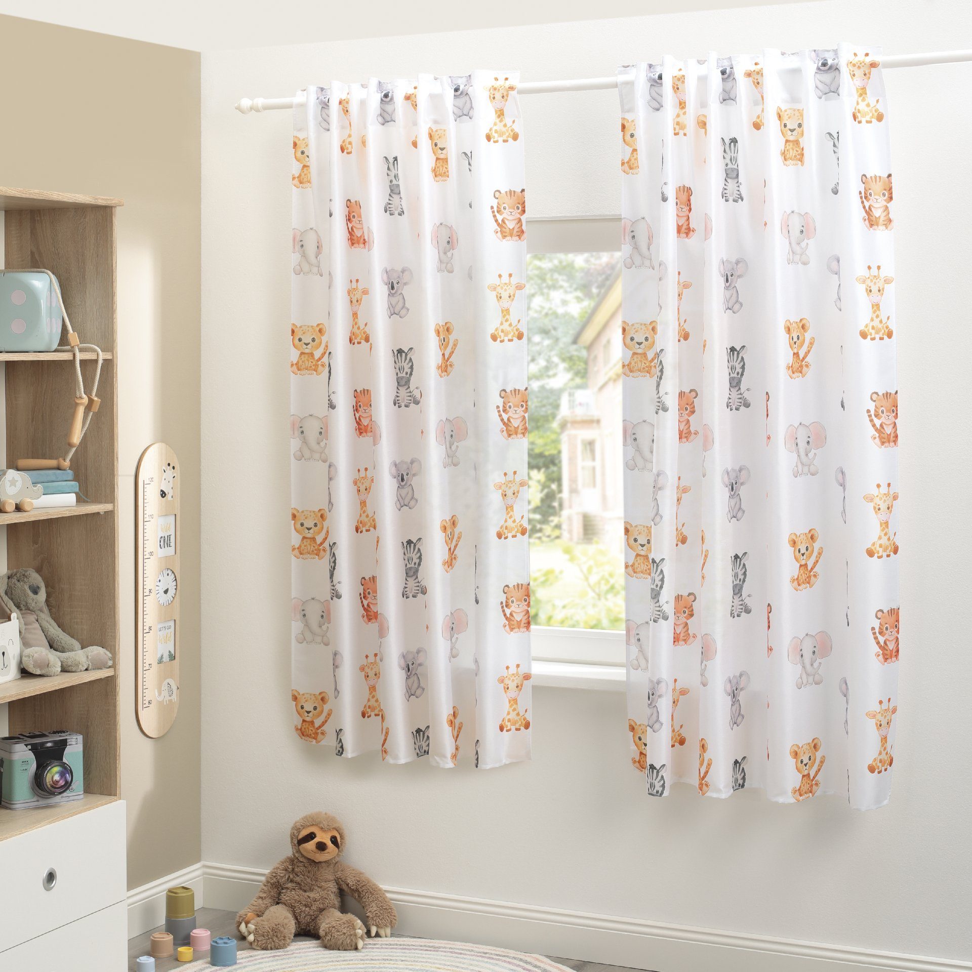 Delindo Lifestyle Gardine Kindergardine African (1 St), verdeckte Schlaufen günstig online kaufen