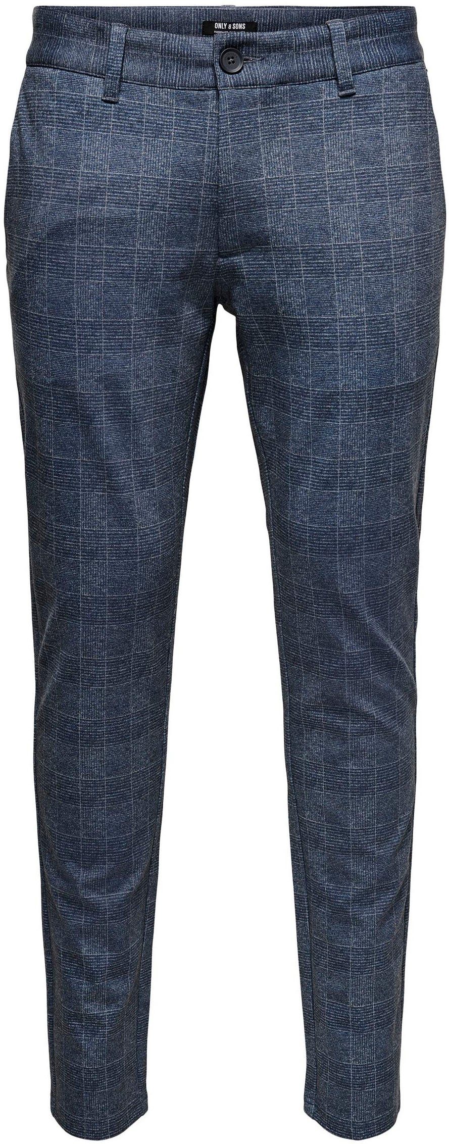 ONLY & SONS Chinohose PANTS CHECK blau kariert MARK