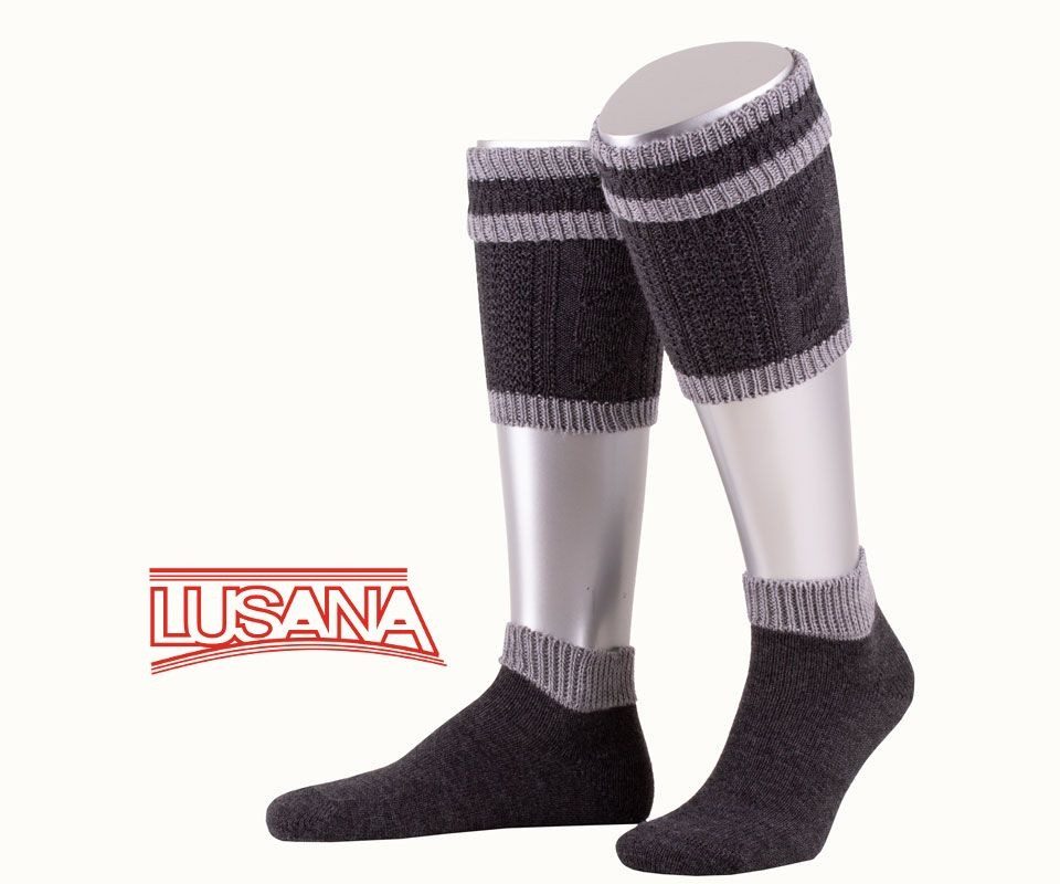 Lusana Trachtensocken 2-teiliges Loferl-Set - anthrz/grau günstig online kaufen