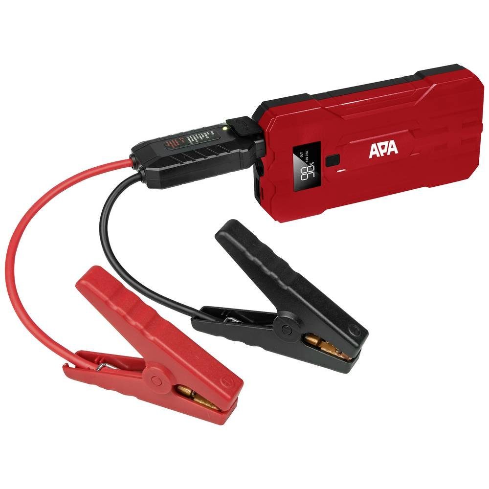 APA Starthilfe LiPO 400A 16443 Energiestation, 12 V-Ausgang 1x, SOS-Signalleuchte, Verpolungs- u. Elektronikschutz, U