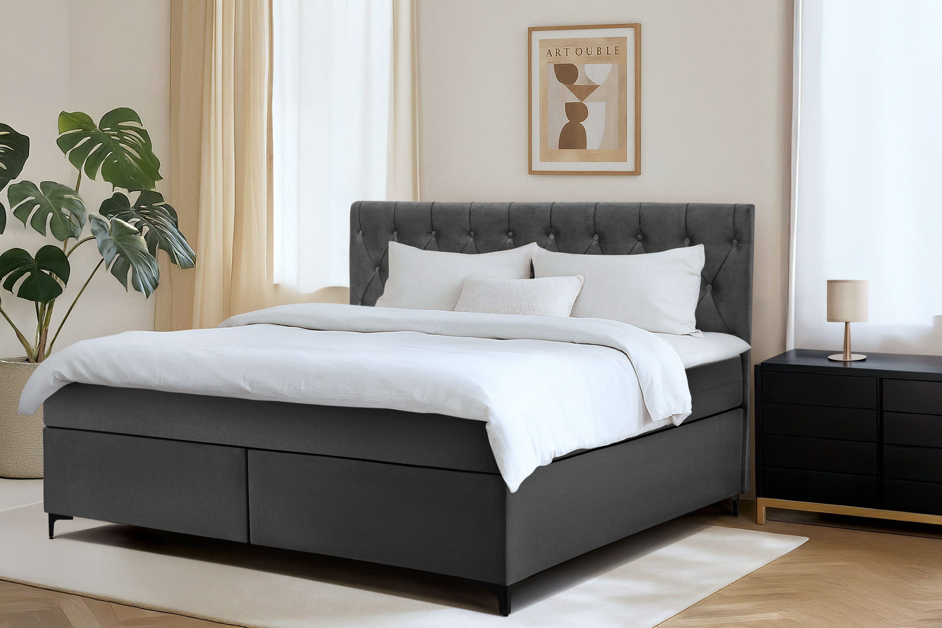 KONSIMO® Boxspringbett ARDEA Polsterbett, Ultimativen Komfort, günstig online kaufen