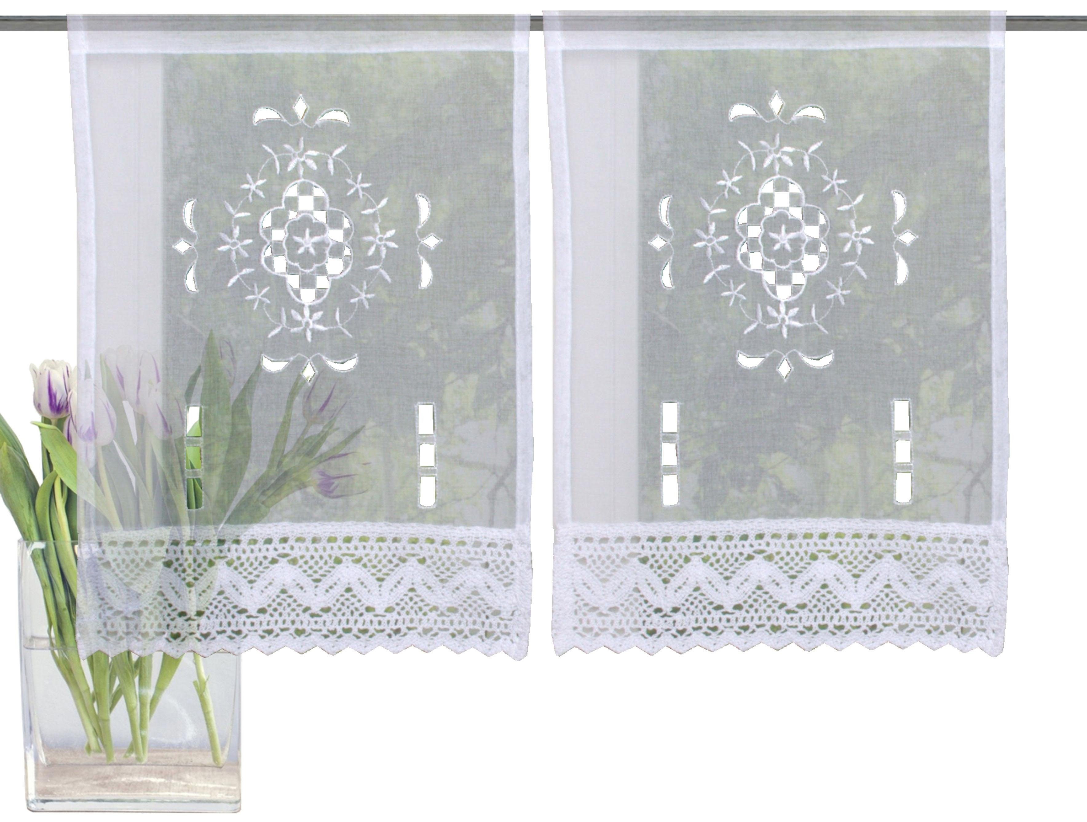 halbtransparent ALEGRA, Scheibengardine HOME Stangendurchzug (2 St), WOHNIDEEN,