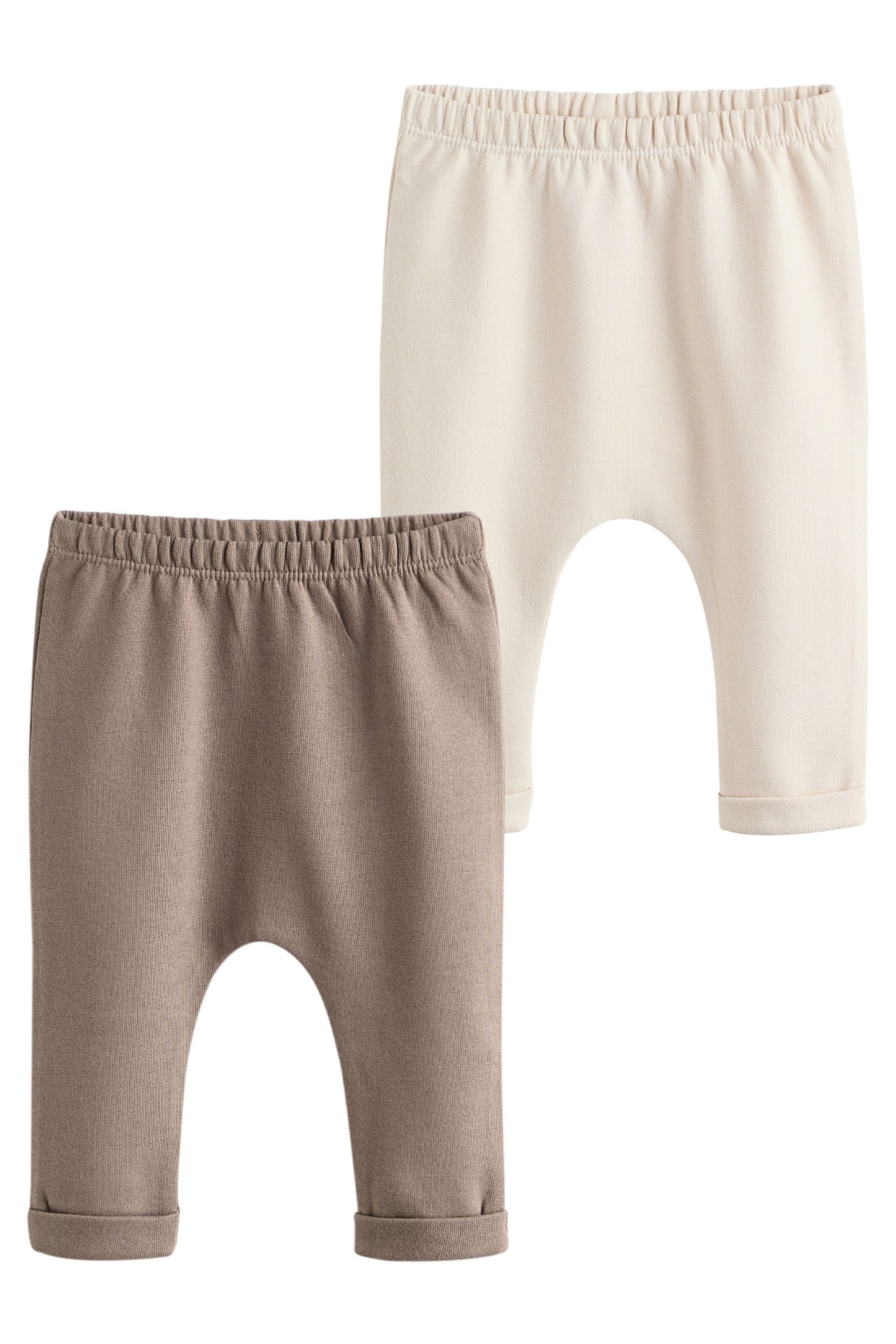 Jogginghose Baby Leggings aus 100 % Baumwolle, 2er-Pack