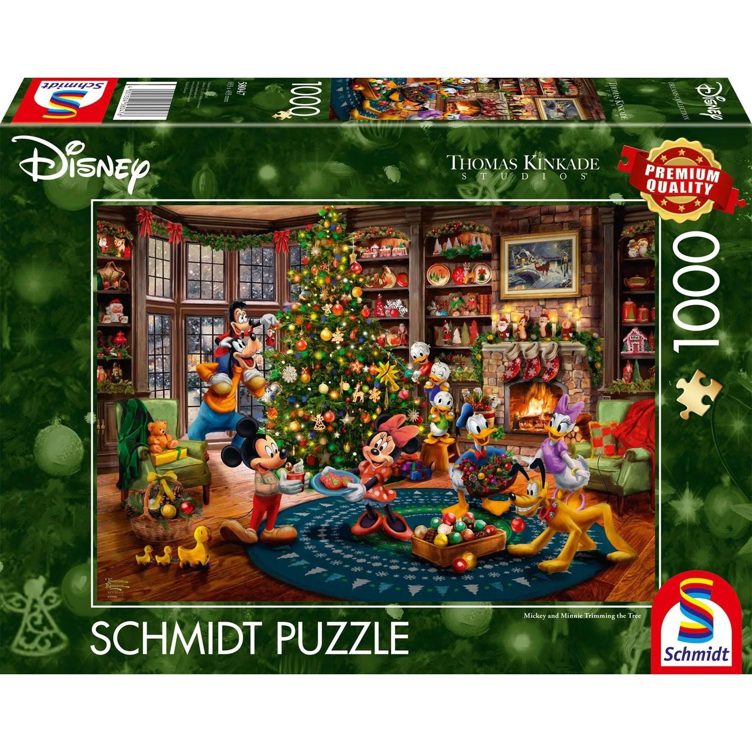 Schmidt Spiele Puzzle Disney, Mickey & Minnie Trimming The Tree, 1000 Puzzleteile