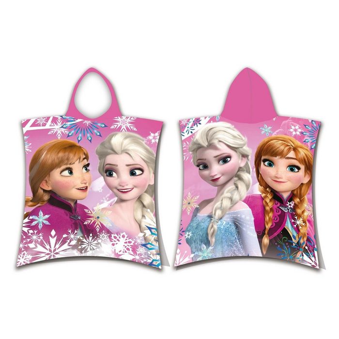 Jerry Fabrics Badeponcho Disney Frozen Sisters Bade Poncho Kapuze Duschtuch Badetuch Strandtuch 50x115 cm
