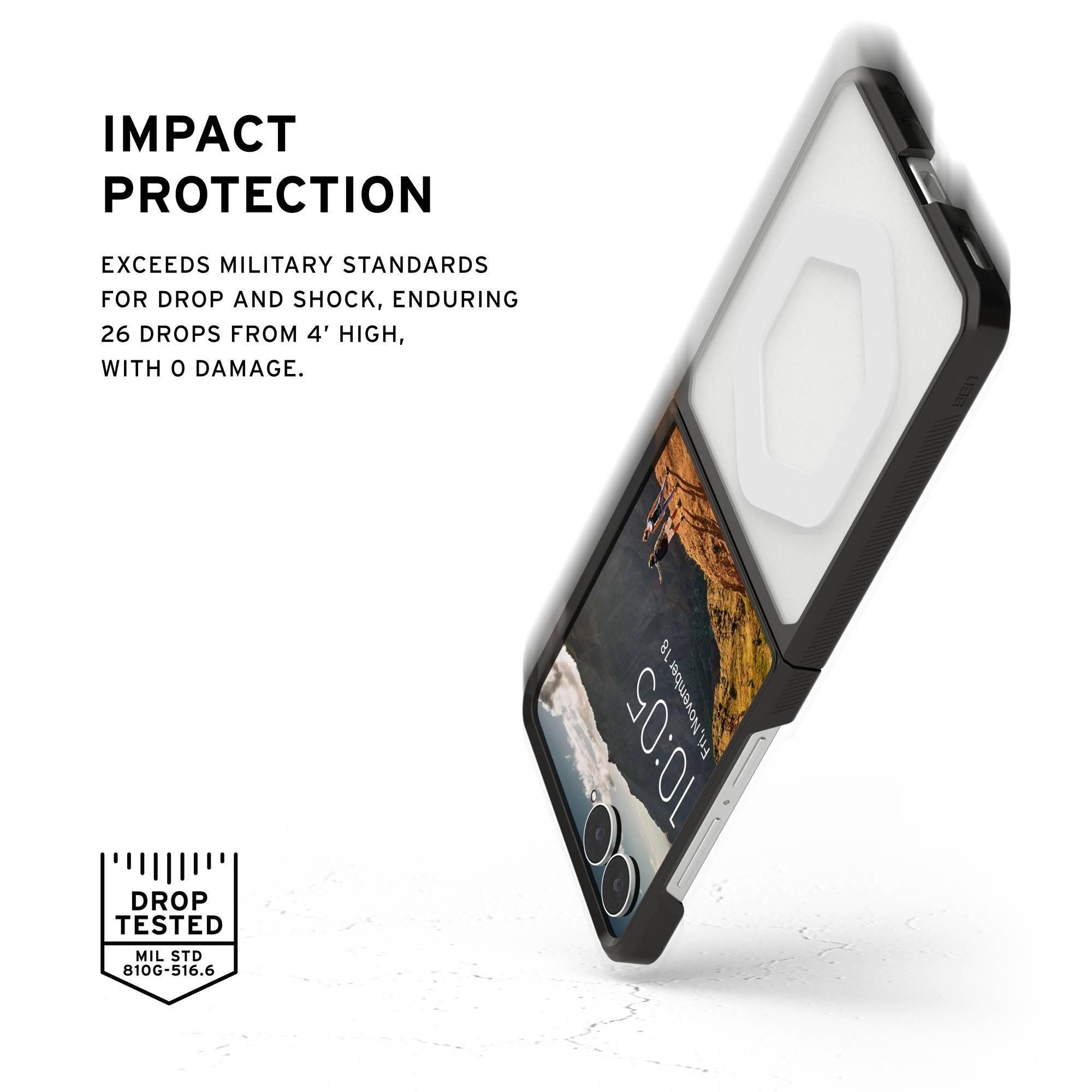 Urban Armor Gear Smartphone-Hülle Mouve - Samsung Galaxy Z Flip 8 Hülle, (Sturz- und stoßfest nach US-Militärstandard)