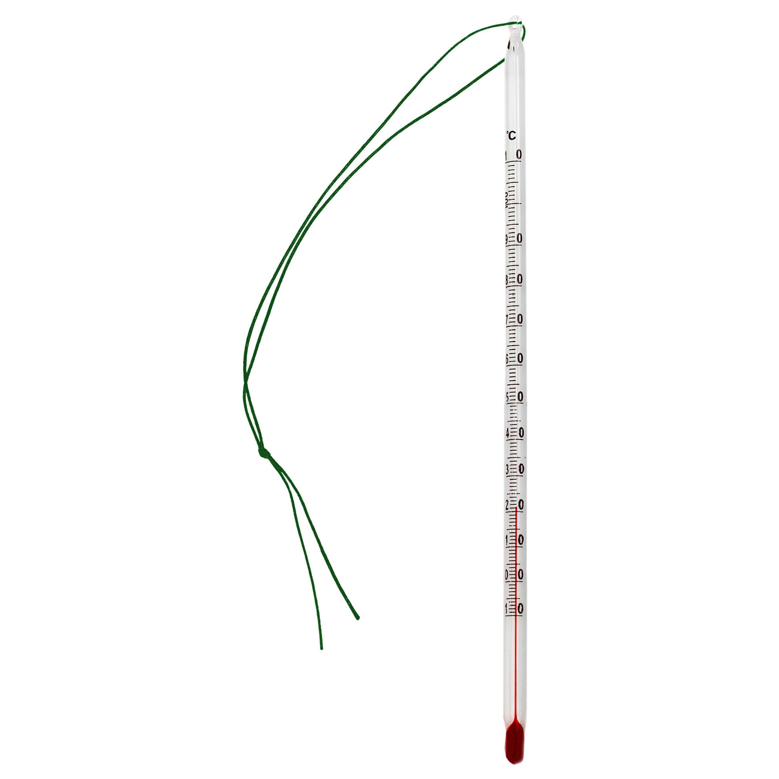Lantelme Kochthermometer Tee Thermometer Glas mit Schnur Teewasser Analog Einkochen, 24cm, Temperatur -10 bis +110°C, für Teekanne und Kochtopf