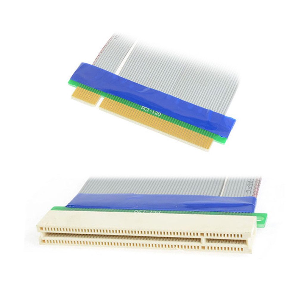 Bolwins Q31 PCI Riser Flexkabel Adapter für Server-PC Erweiterung Slotadapter Computer-Kabel, PCI Stecker, männlich, intern, 1-Slot Anschluss, PCI Buchse, weiblich, intern, 1-Slot Anschluss (19 cm), Flexibles Flachbandkabel, platzsparend, Plug & Play, 19cm