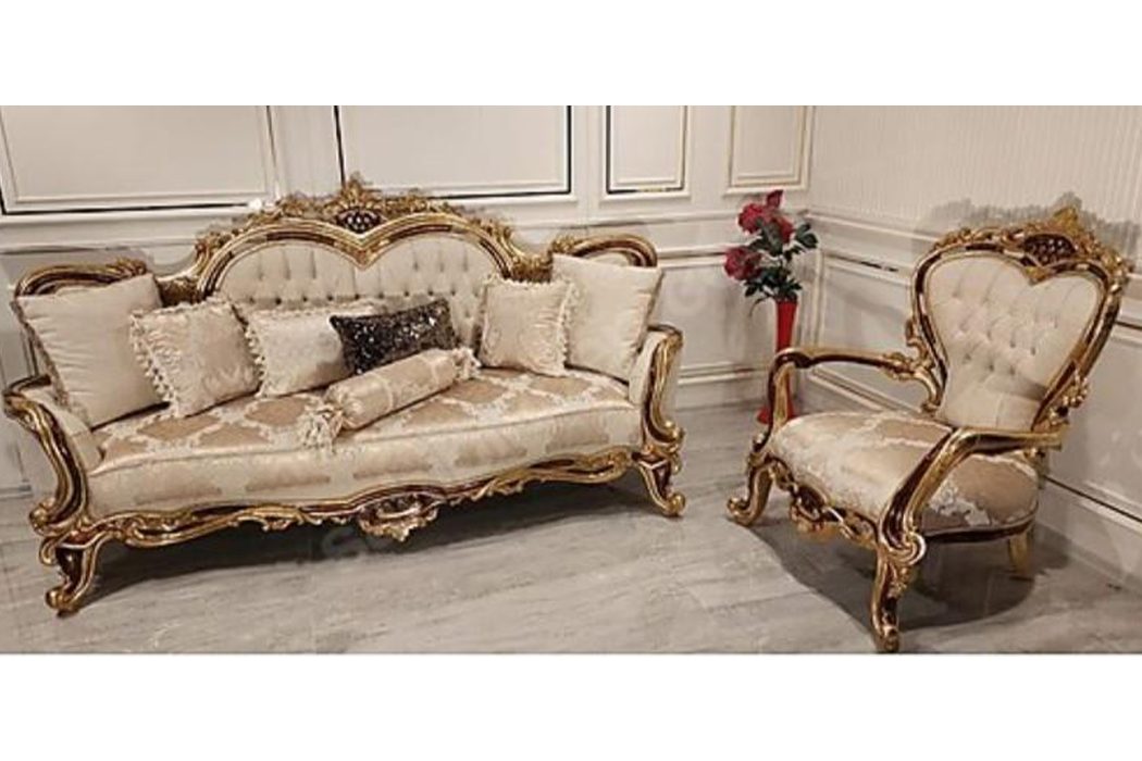 Couch Chesterfield JVmoebel Sofgarnitur Stil Barock Klassische Sofa,