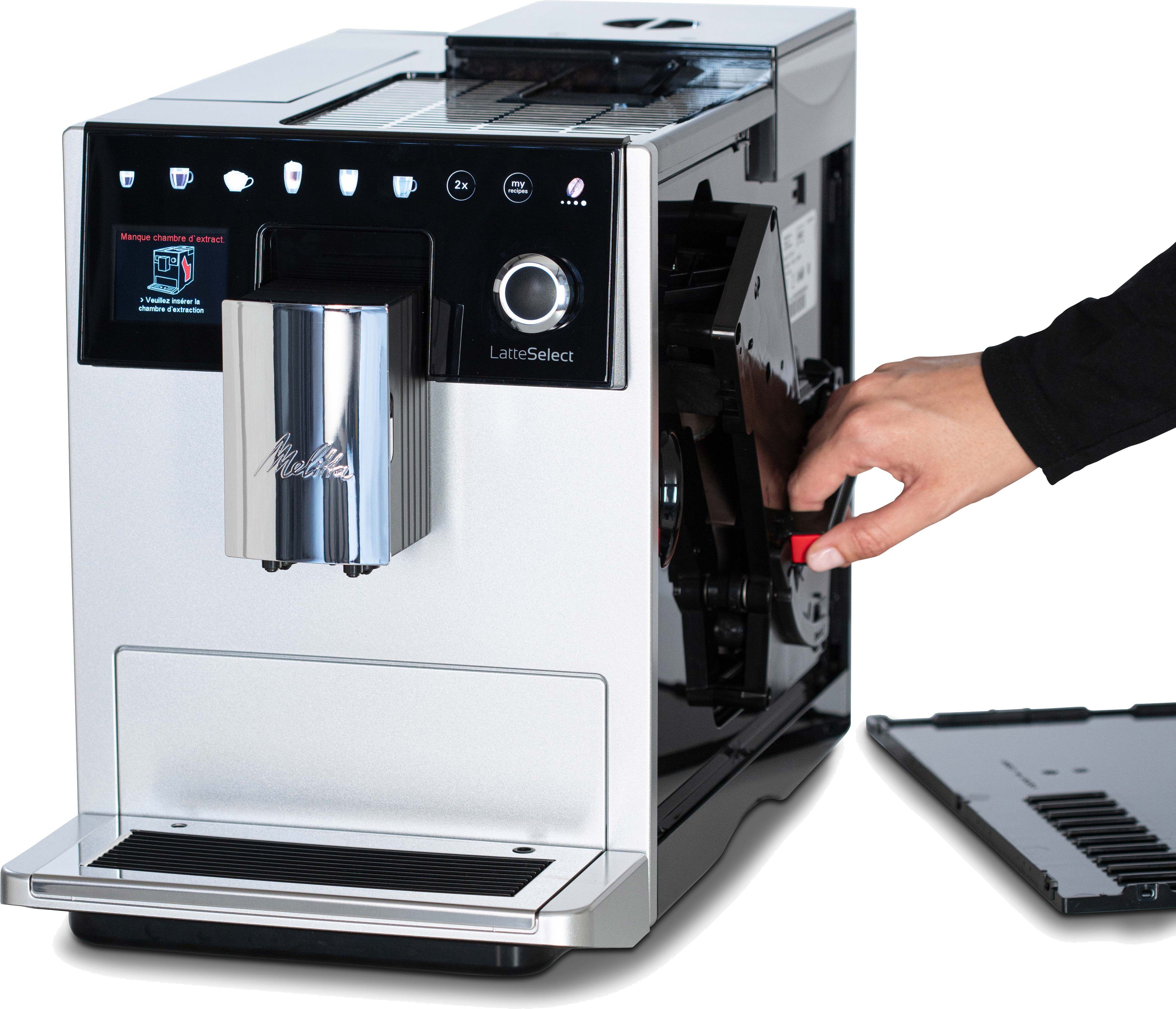 Melitta Kaffeevollautomat CI Touch® 630-201, 6 Latte flüsterleises 12 Mahlwerk F Benutzerprofile, Kaffeekreationen Select &