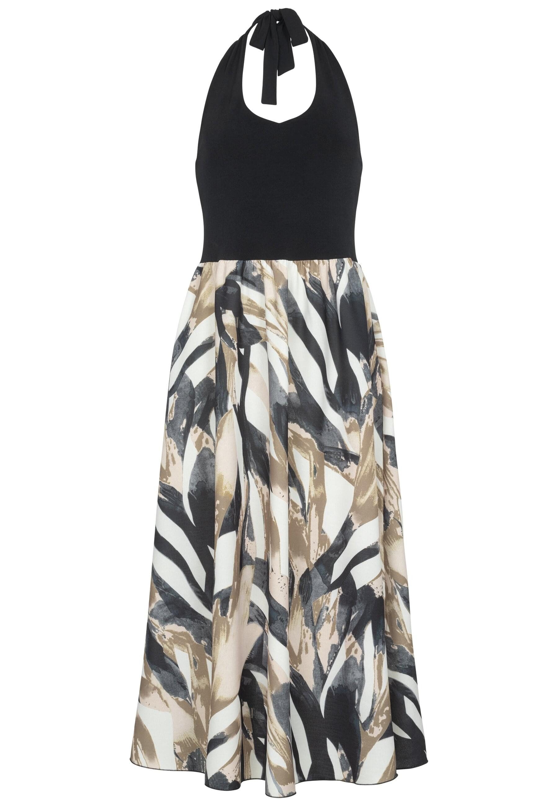 CLOUD 5IVE Shirtkleid CLOUD 5IVE Maxi Neckholder-Dress with abstract print günstig online kaufen