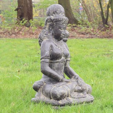 Oriental Galerie Dekofigur Sitzende Devi Gartenfigur aus Lavasand 45 cm (1 St)