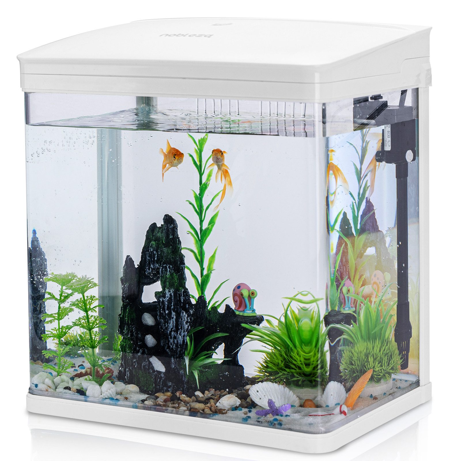 Aquarien-Set  14L Nano-Fischtank-Aquarium mit LED-Leuchten & Filtersystem