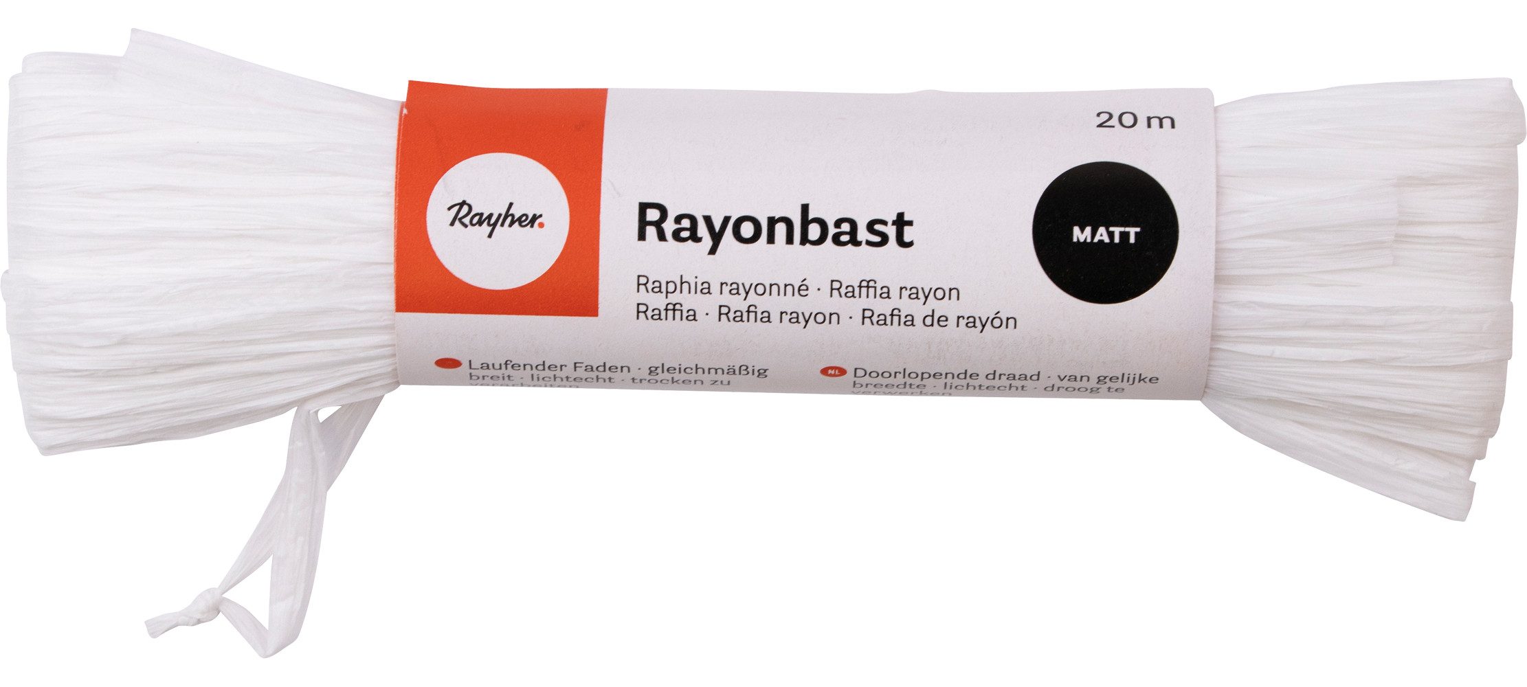 Rayher Hobby Bastelnaturmaterial Rayonbast matt, 20 m