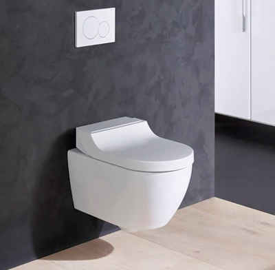 GEBERIT Dusch-WC »AquaClean Tuma«, wandhängend, Abgang waagerecht, Set, Classic mit WC-Sitz, mit schmutzabweisender Oberfläche
