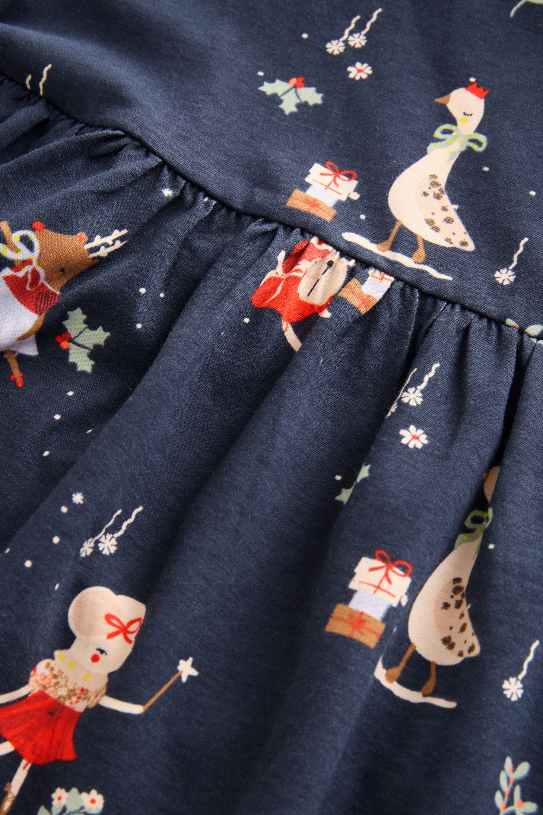 Next Jerseykleid Langärmeliges, weihnachtliches Jerseykleid (1-tlg)