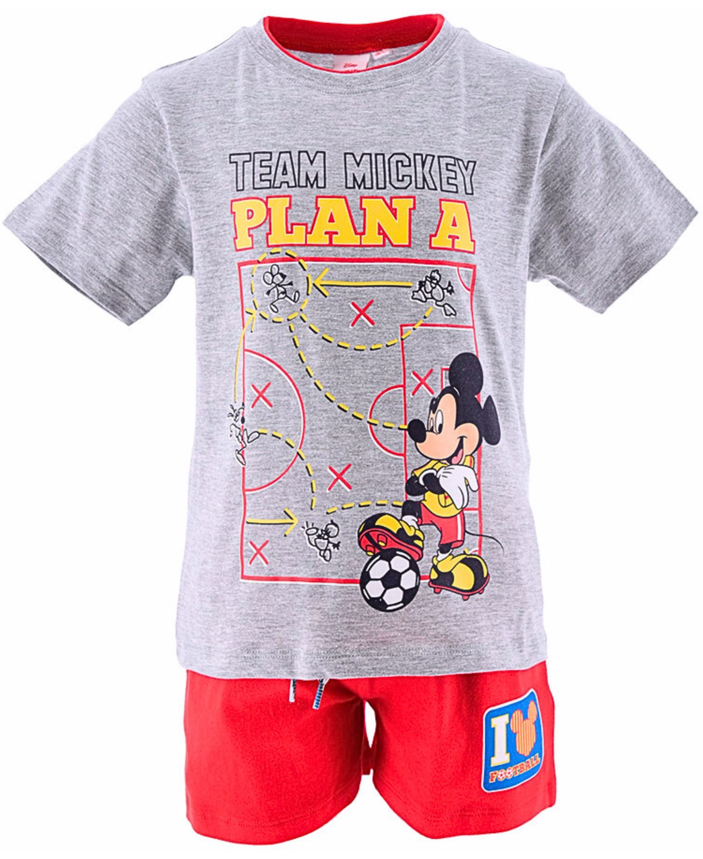 Disney Mickey Mouse T-Shirt & Shorts TEAM MICKEY (2-tlg) Jungen Sommeroutfit Gr. 98 - 116 cm