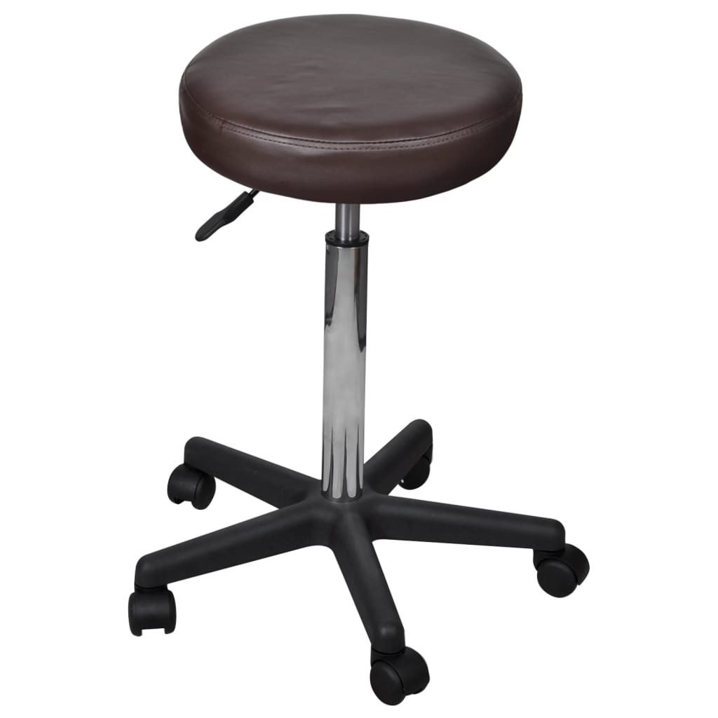 vidaXL Bürostuhl Bürohocker 2 Stk. Braun günstig online kaufen