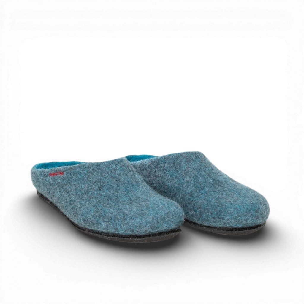 Gottstein Magicfelt 709 (100% Wolle) blaugrau (Größe 36-42) Hausschuh