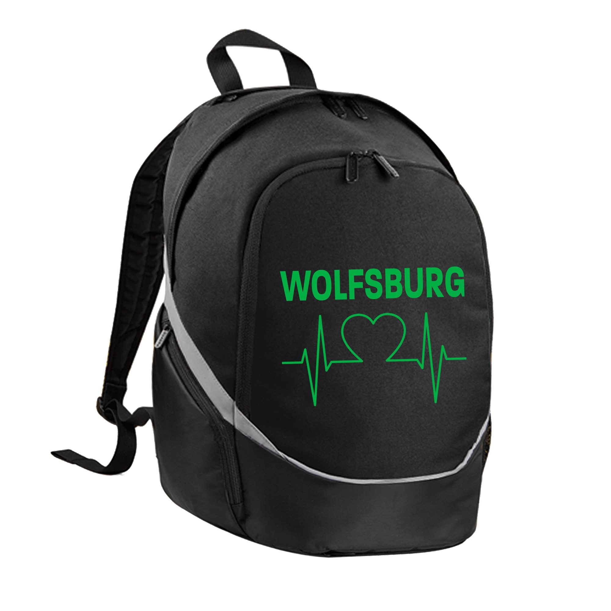 multifanshop Rucksack Wolfsburg - Herzschlag - Tasche