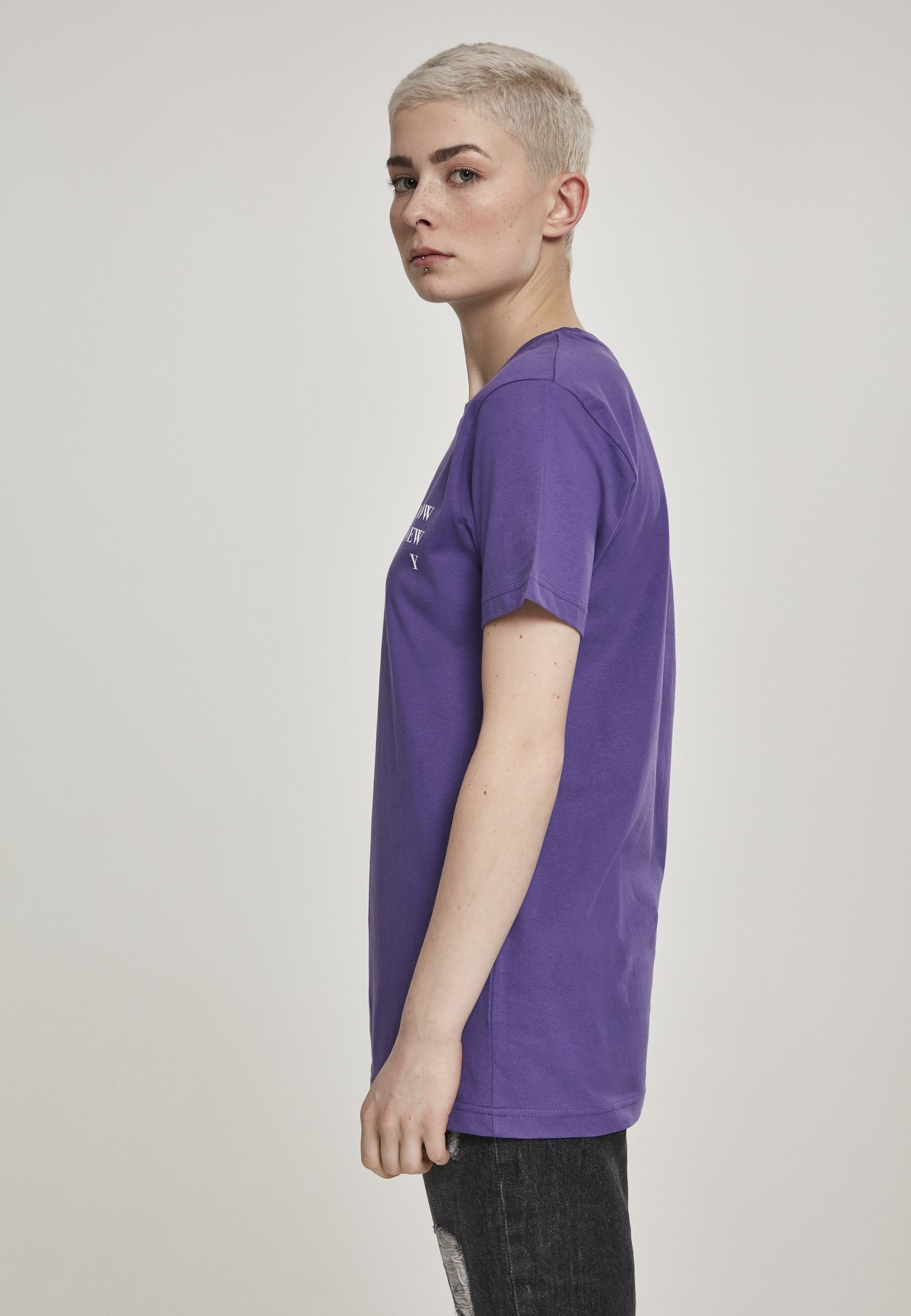 Damen Day New MisterTee ultraviolet T-Shirt (1-tlg) Tee Ladies