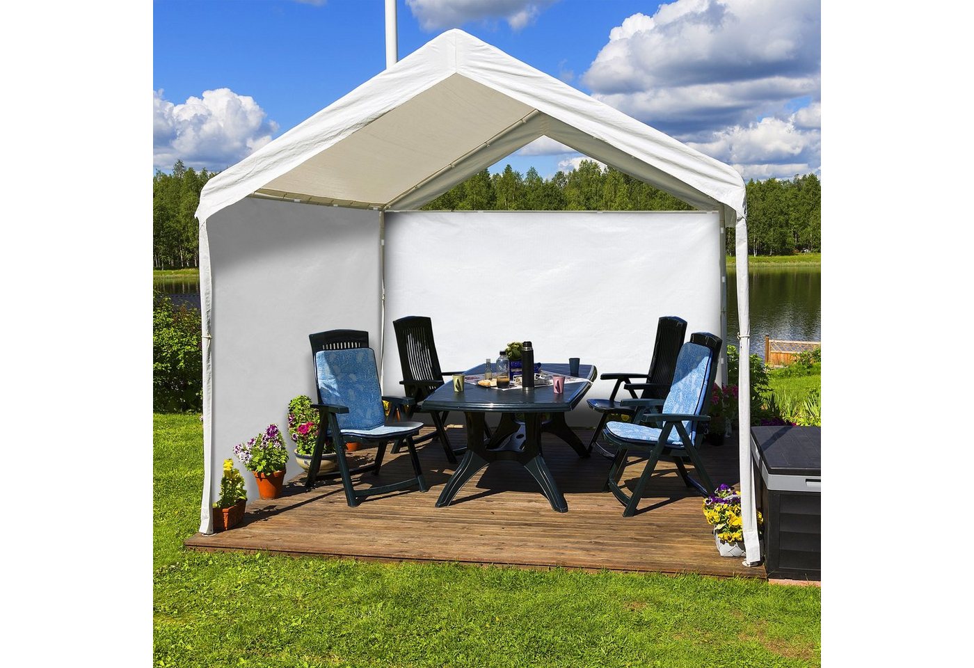 Thumbnail - relaxdays Pavillon Seitenteile 2er Set weiß