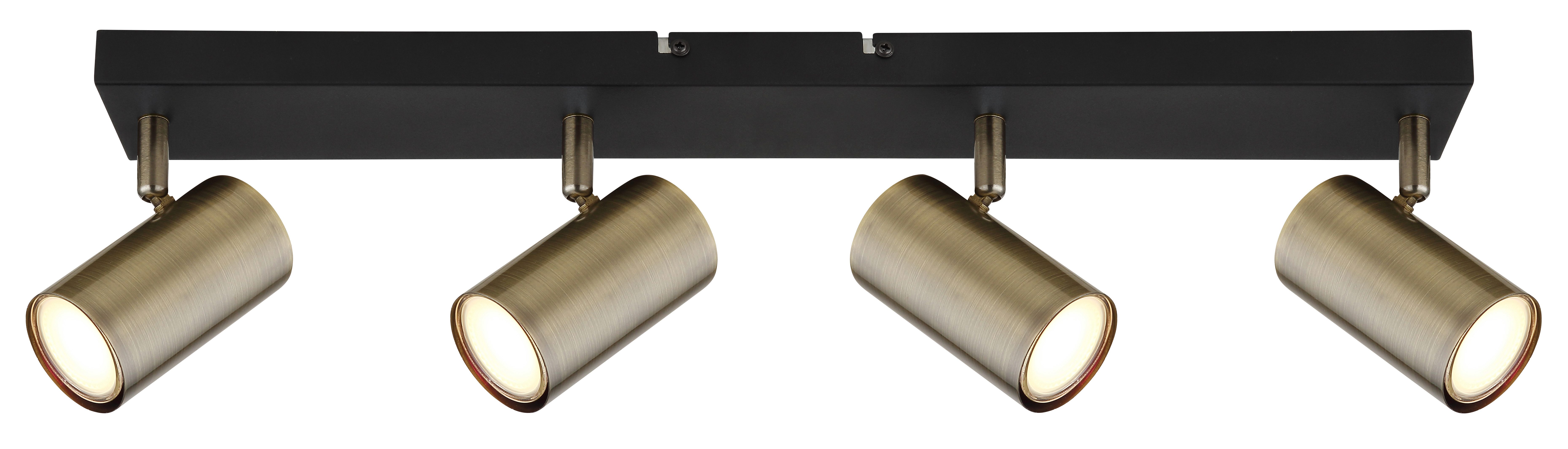 GLOBO LIGHTING Deckenspot ROBBY, ohne Leuchtmittel, Strahler Schwarz/Alt-Messing, GU10, schwenkbar