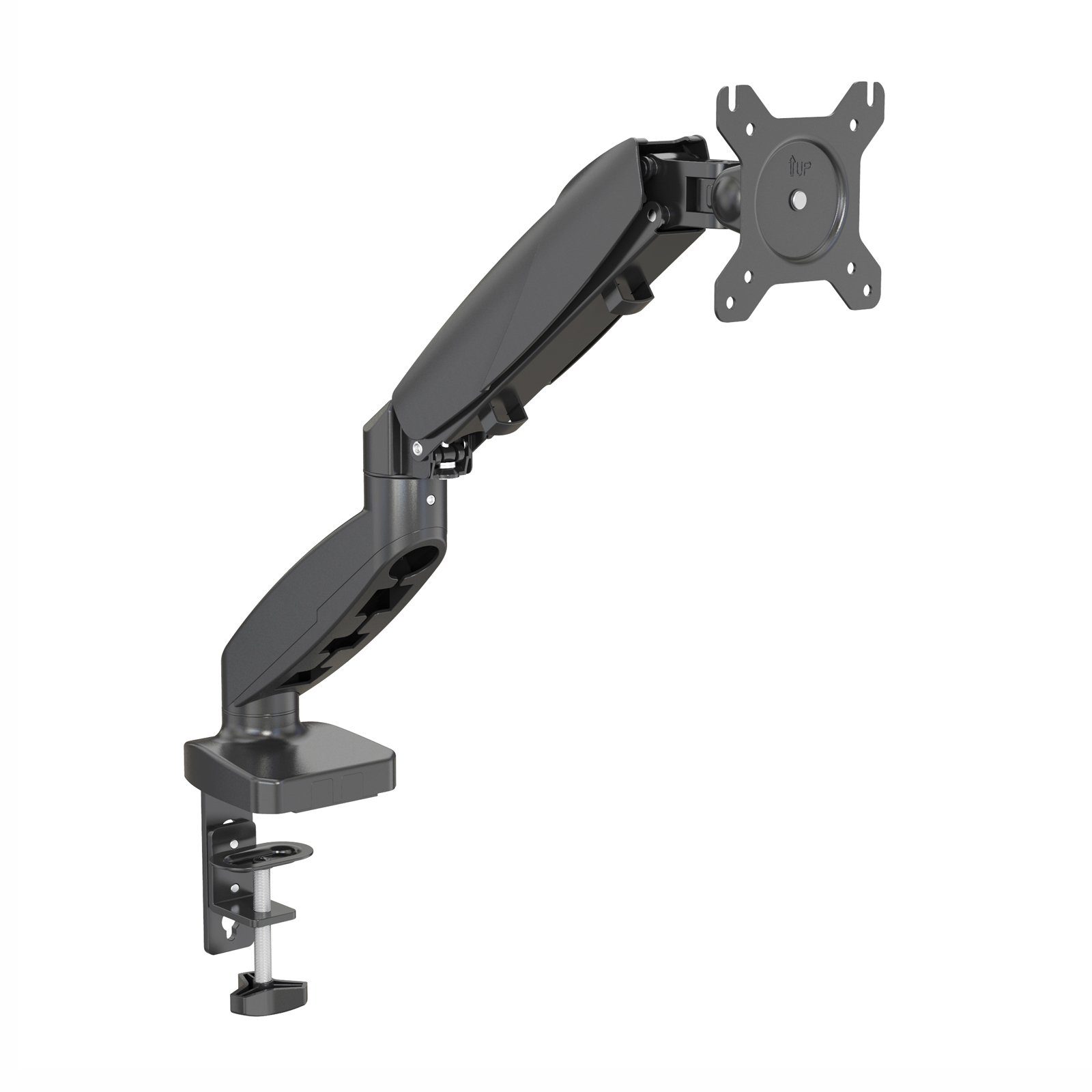 SVITA Monitor-Halterung GIMPO, (bis 27 Zoll, Kein Anschrauben, neigbar, drehbar, schwenkbar, USB-Ports)