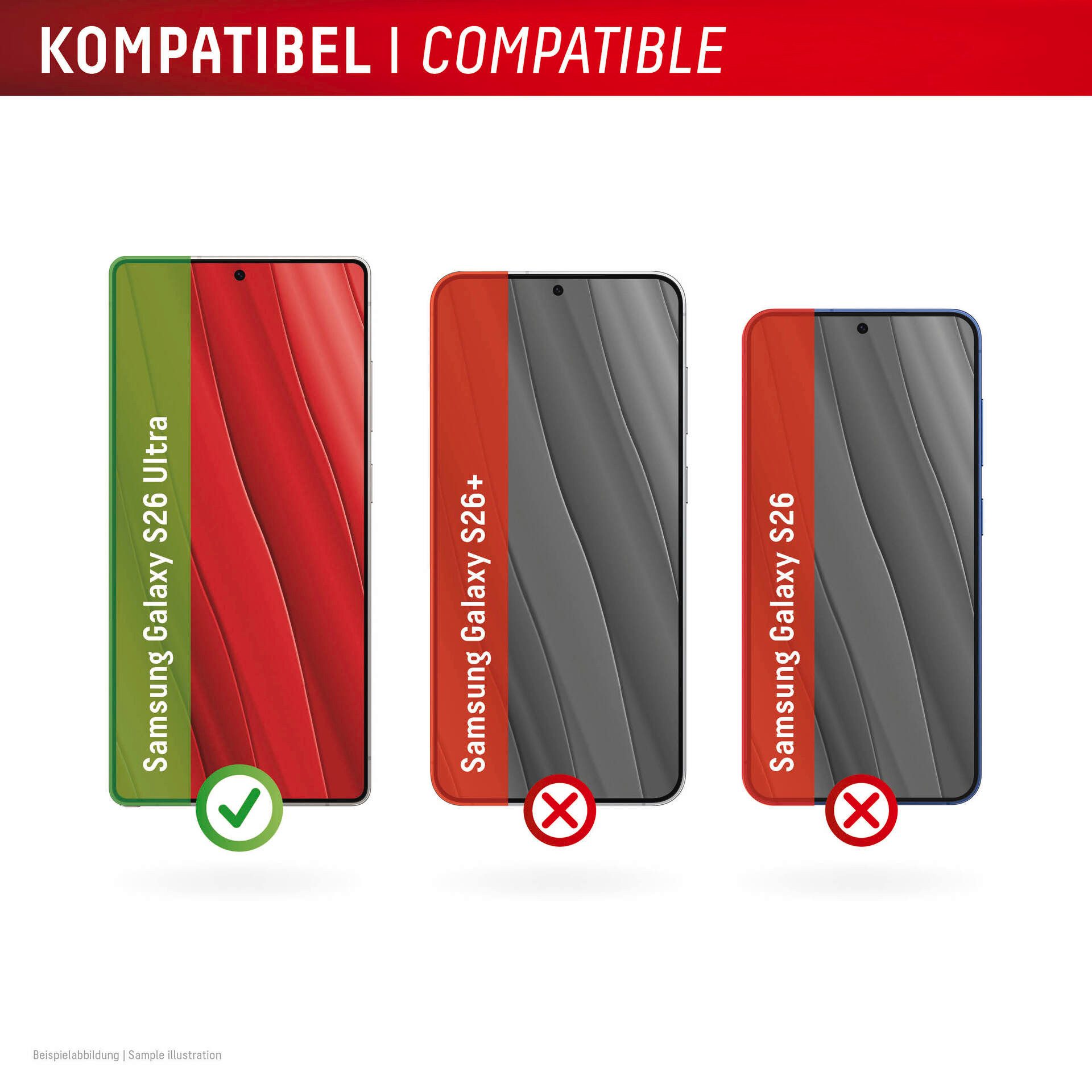 Displex Displayschutzglas Real Glass Screen Protector mit MountMaster für Samsung Galaxy S26 Ultra, Displayschutzfolie, Schutzfolie, Bildschirmschutz, kratz- &  – Bild 5 von 5