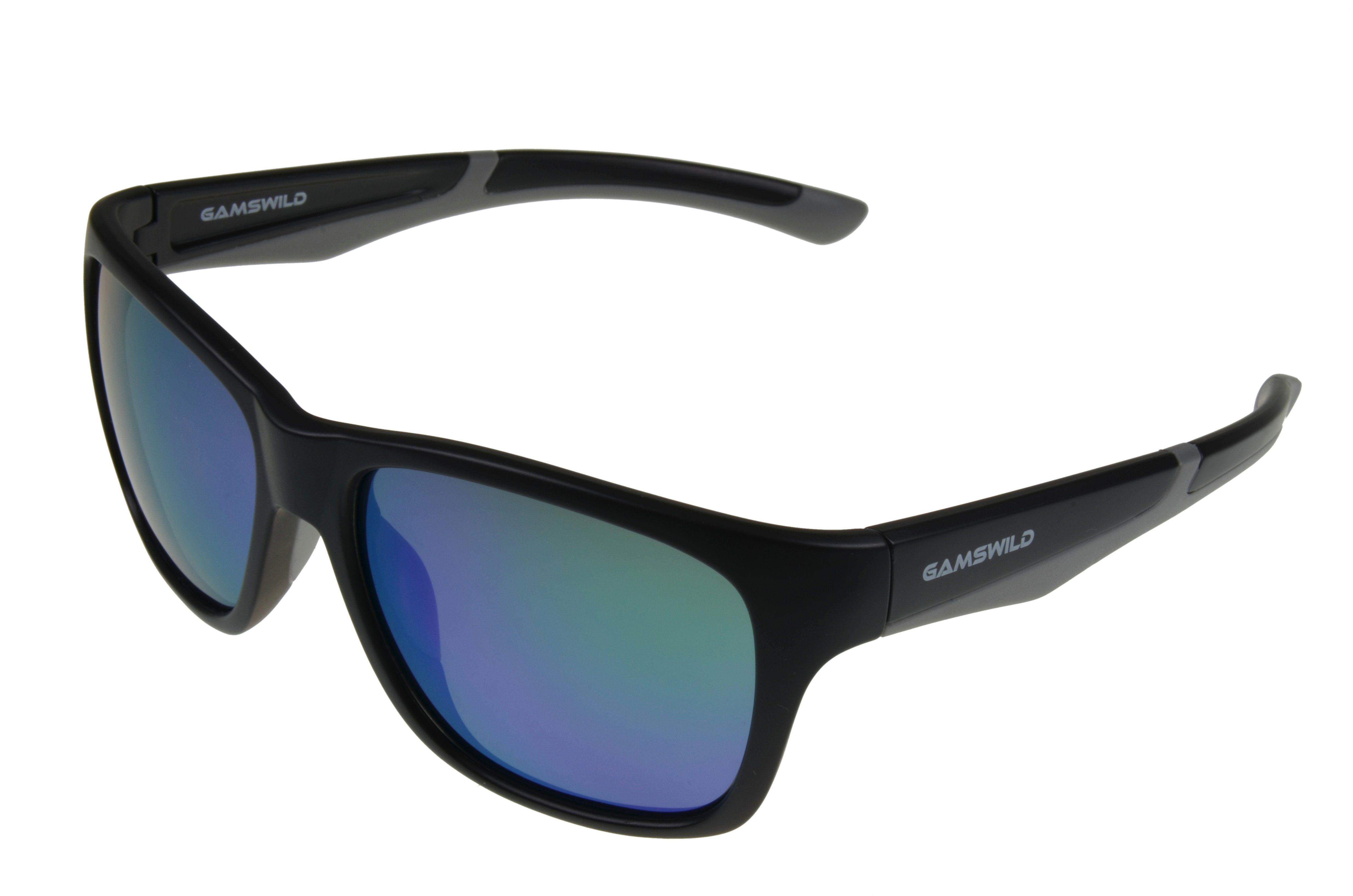 Gamswild Sonnenbrille WM4934 GAMSSTYLE Mode Brille Damen Herren Unisex TR90 TR90 Komfortbügel, grün, schwarz-grün, blau/grau -transparent