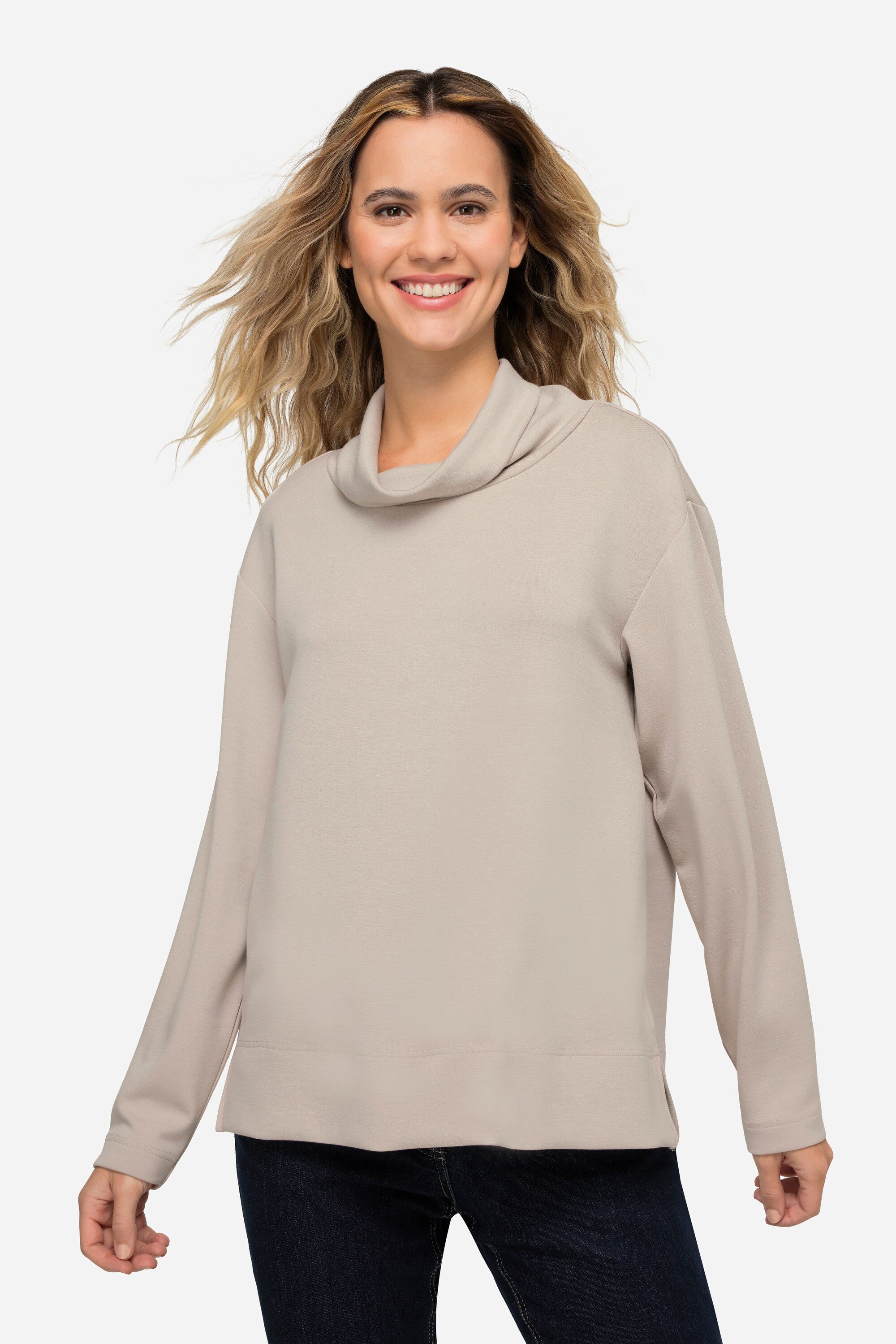 Sweatshirt Sweatshirt Rollkragen Langarm