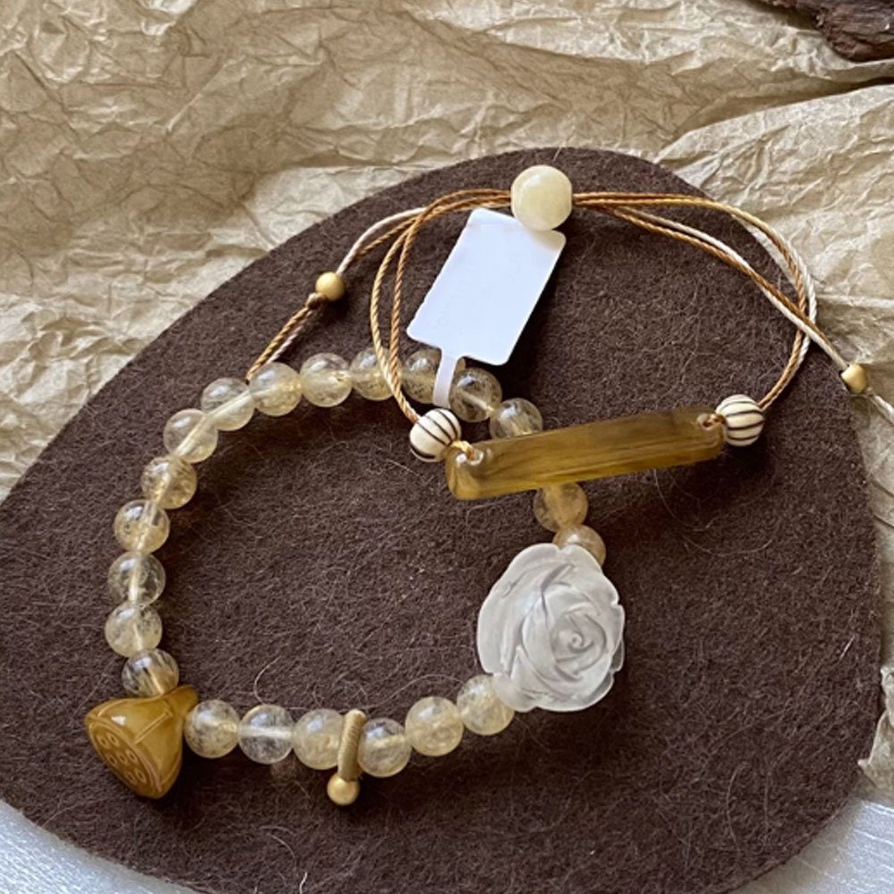 AUzzO~ Armketten Set Damen Ethnischer Kettenarmband Perlen Armketten Stil (2er-Set) Set Blume