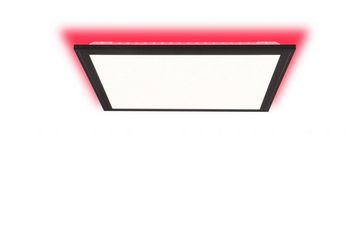 Brilliant Deckenleuchte Allie, 2700-6500K, Lampe, Allie LED Deckenaufbau-Paneel 40x40cm sand schwarz, Metall/Kuns