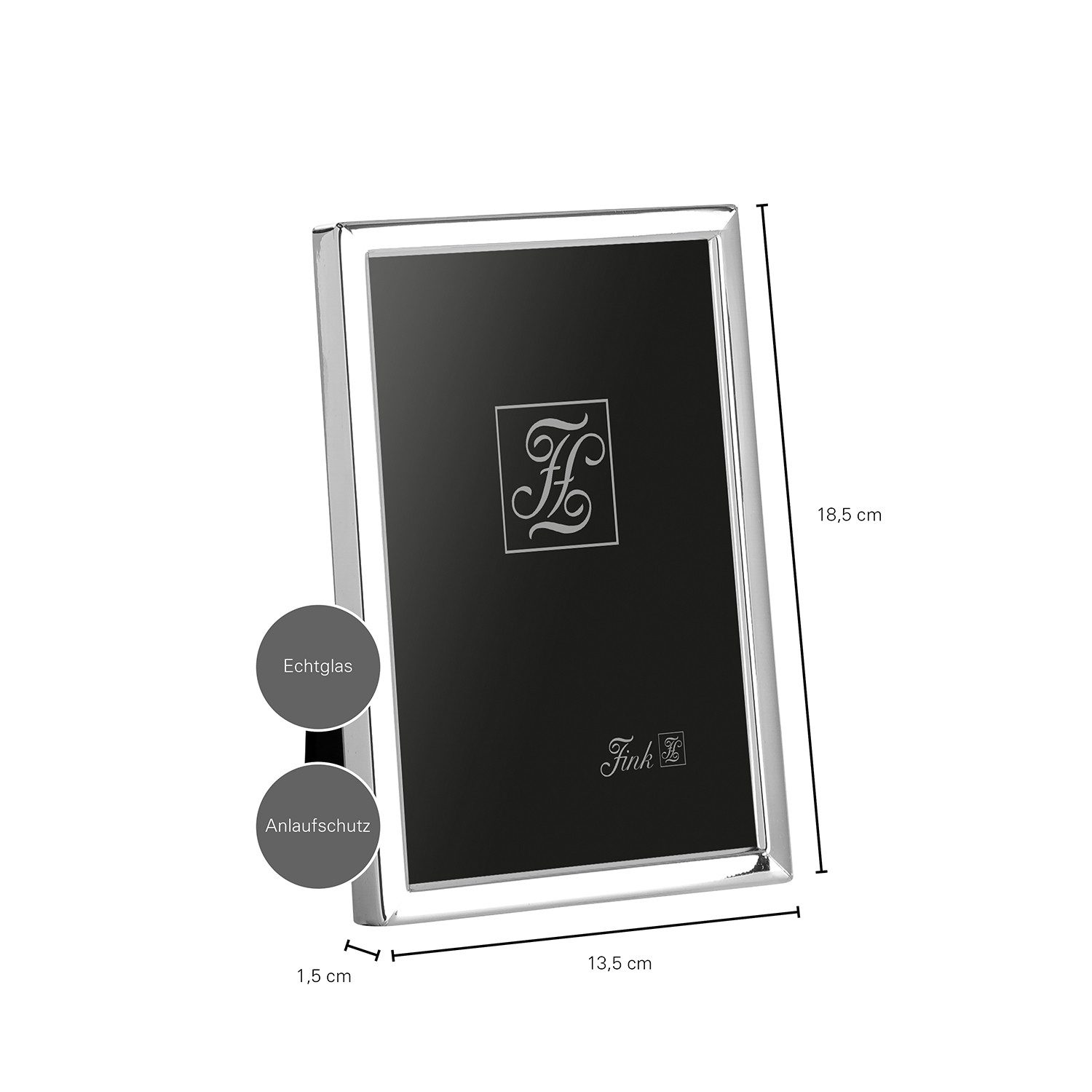 Fink Bilderrahmen RON Bilderrahmen 13x18 cm - Eisen/ Glas/ versilbert - sil günstig online kaufen
