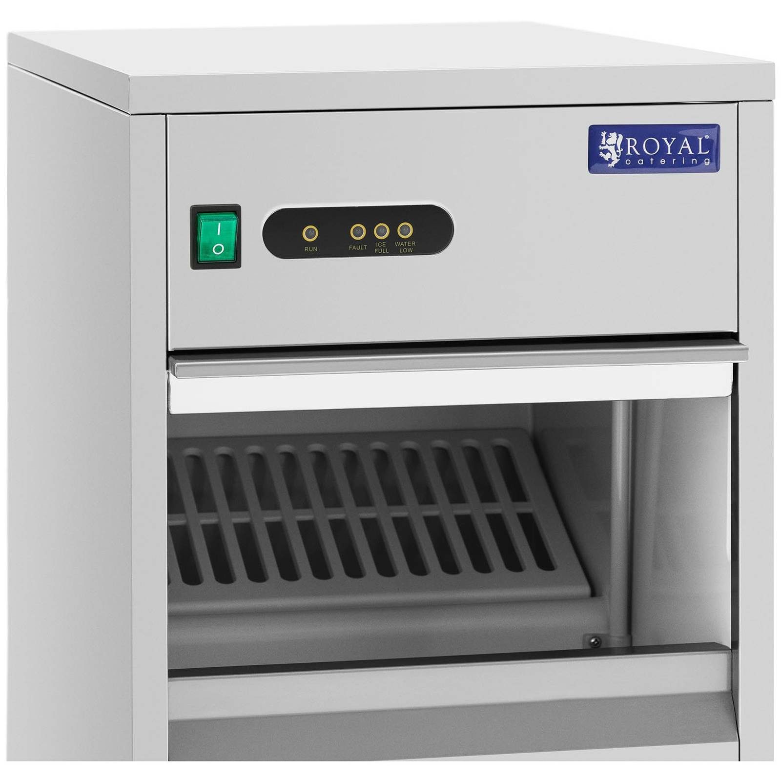 Royal Catering Eiswürfelmaschine 20kg / 24h Gastro Eiswürfelbereiter 5 kg Fassungsvermögen Edelstahl