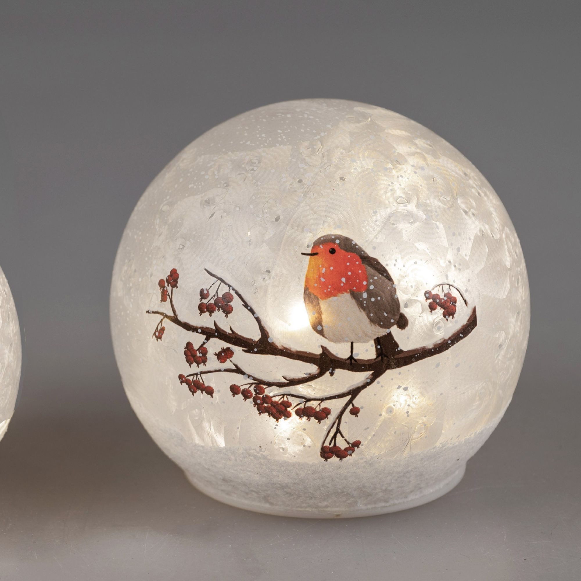 formano Tischleuchte Winterzeit, LED, Mit Timerfunktion, Weiß, Vogel, H: 10.5cm