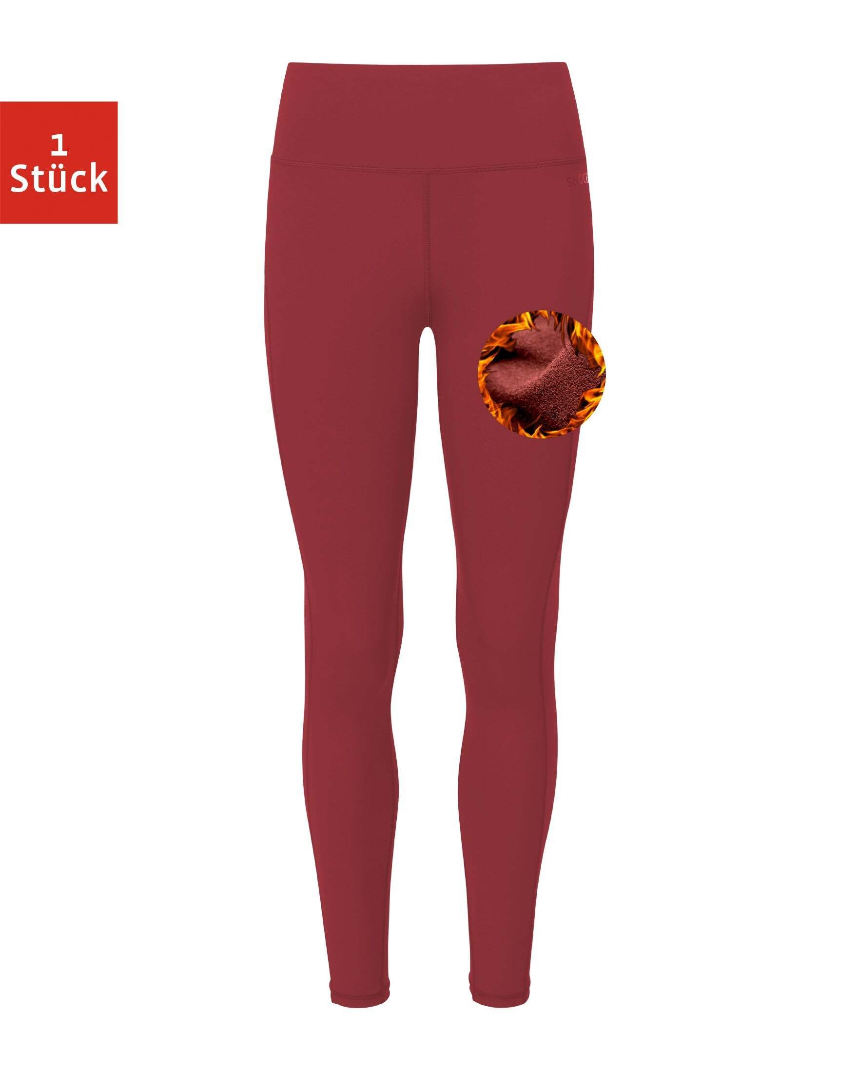 SNOCKS Highwaist Leggings Thermoleggings Damen (1-tlg) von innen gepeached und mit praktischem Schlüsselfach