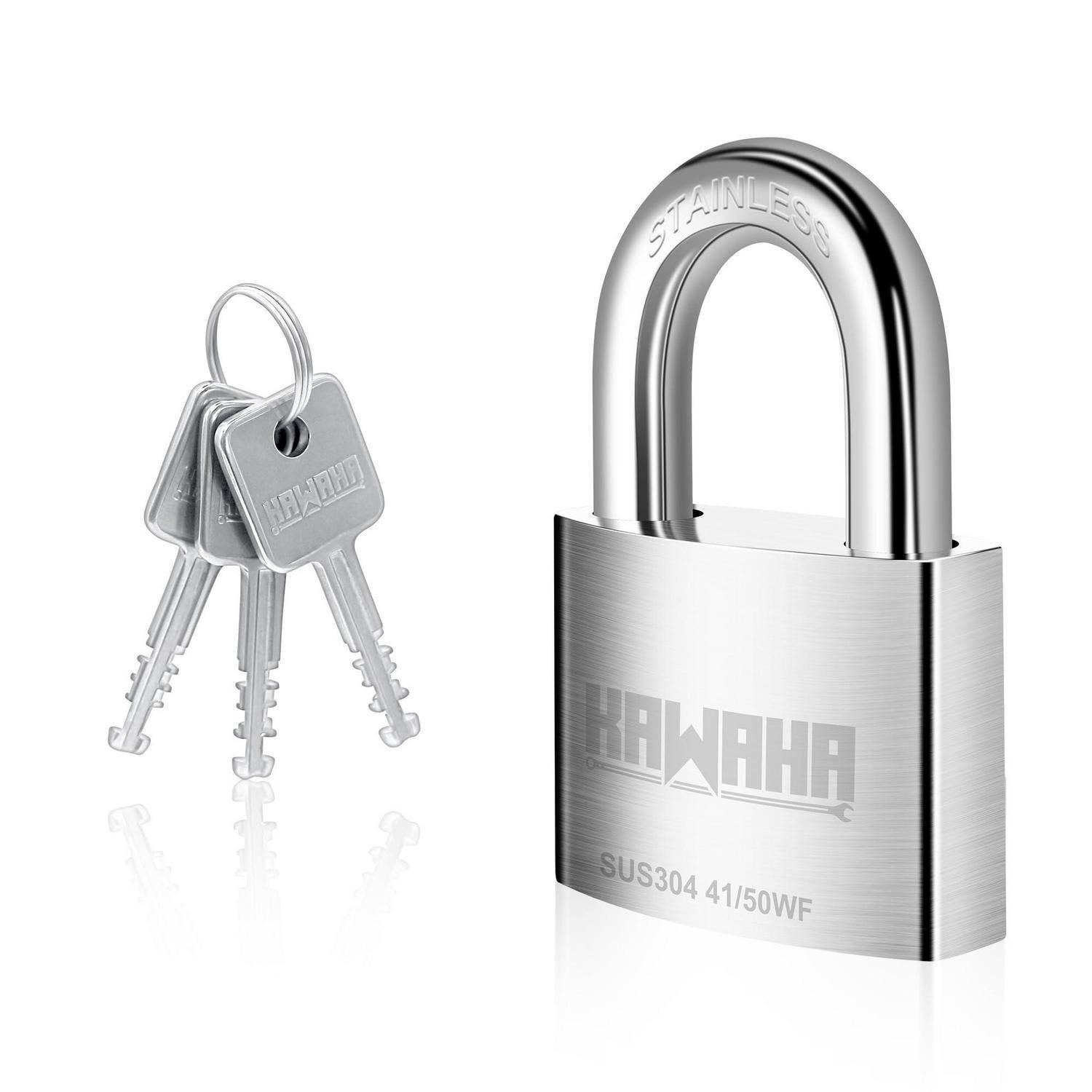 LuxusKollektion Vorhängeschloss Vorhangschloss 41/50KD-3SK 5cm Edelstahl Hochsicher
