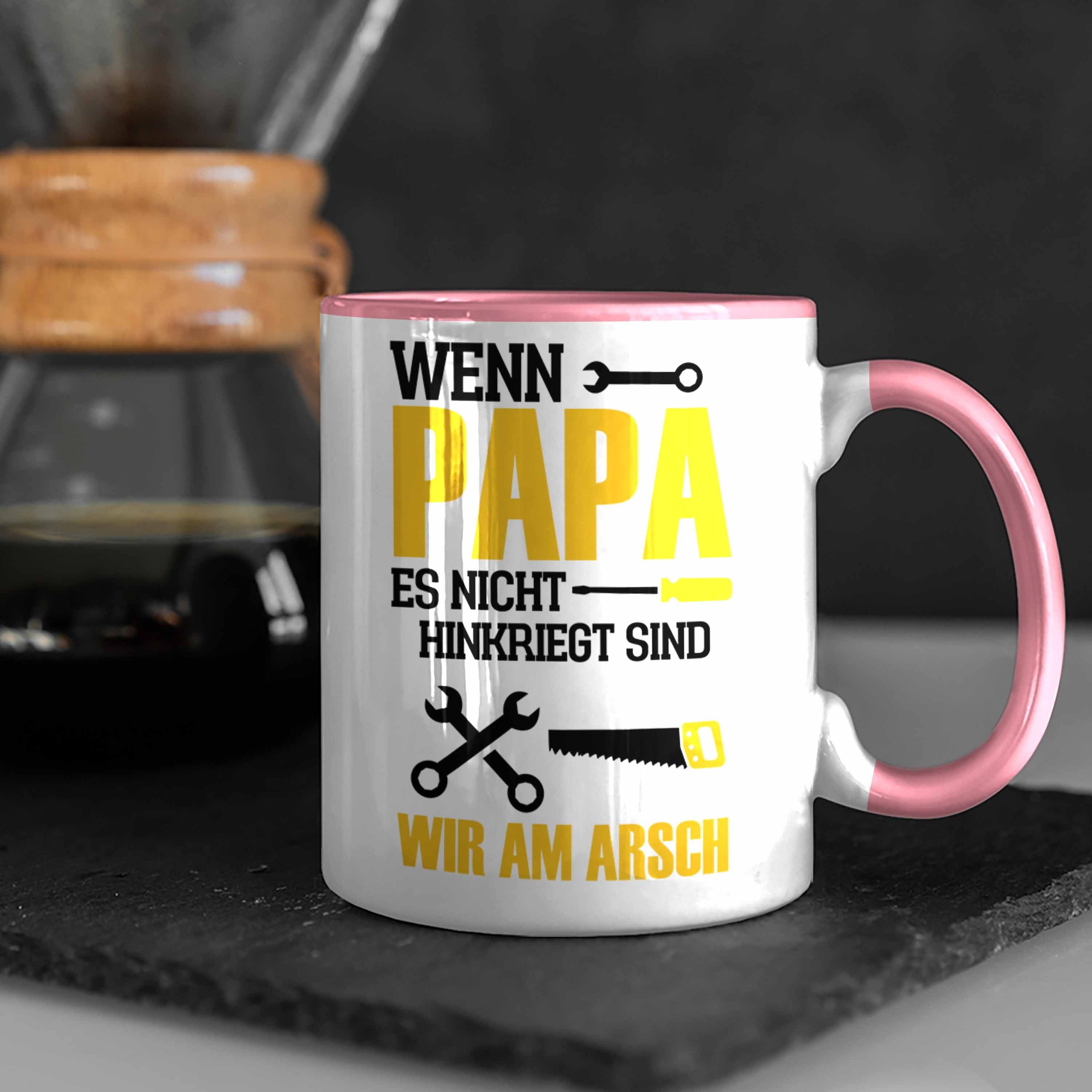 Trendation Tasse Tasse für den Nicht Papa Papa zum Hinkriegt besten Ge Wenn Es Rosa Vatertag