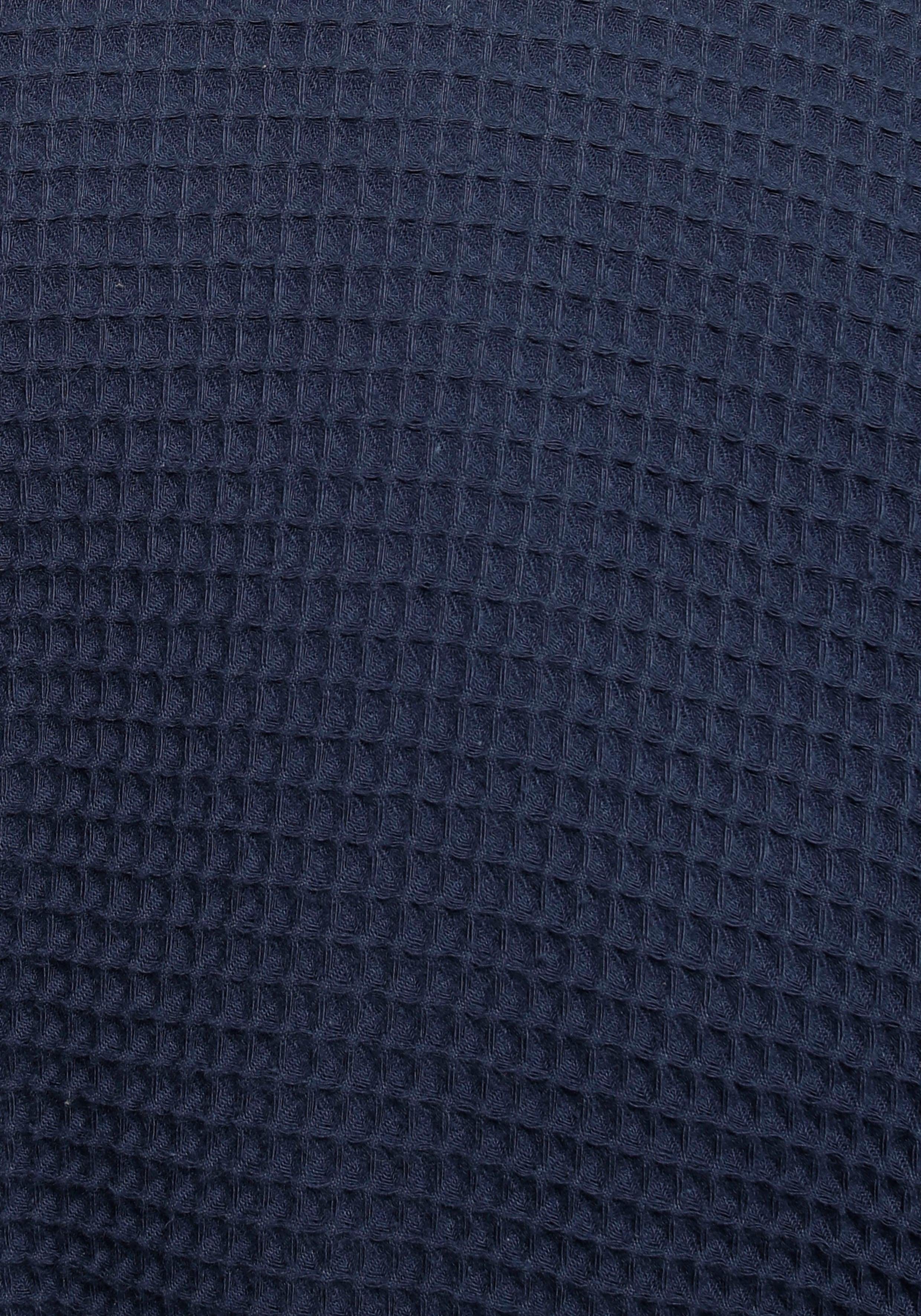 my home Unisex-Bademantel Nora, ideal für Sauna & Spa, Hotelbademantel, Morgenmantel, Kurzform, Waffelpiqué, Kimono-Kragen, Gürtel, Damen & Herren, Kimono-Kragen, Waffelpiqué, Baumwolle, Reisebademantel