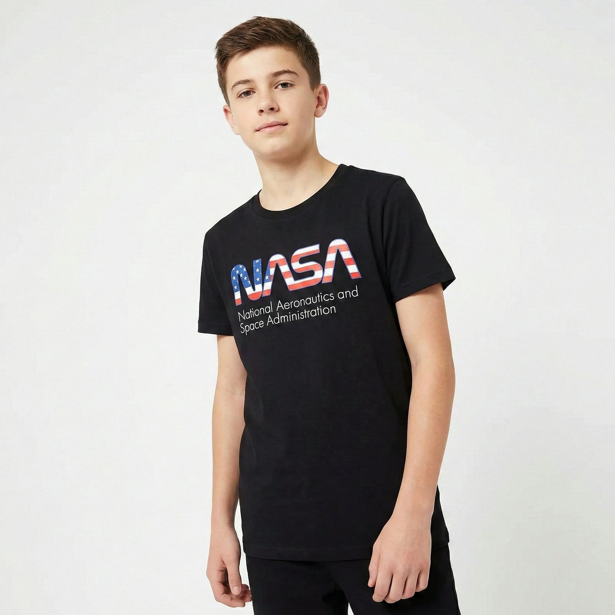 NASA Print-Shirt NASA Unisex kurzarm T-Shirt Gr. 134 bis 164 100% Baumwolle