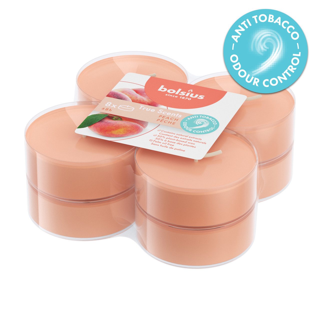 Bolsius Duftkerze Bolsius Maxi-Lichte transparent 8 Stunden 8er Pack günstig online kaufen