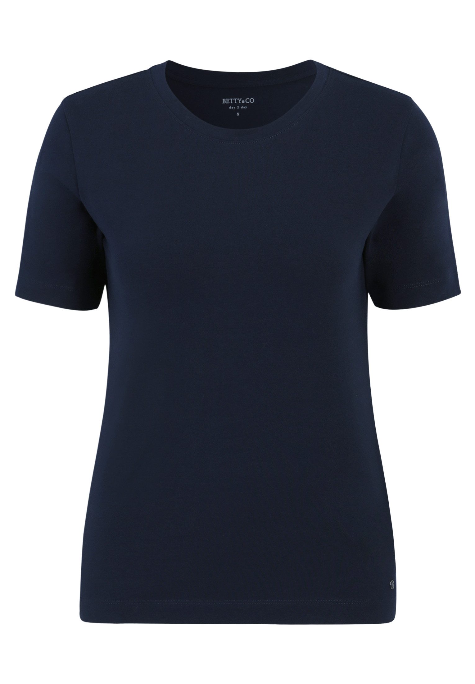 Betty&Co Kurzarmshirt "Damen Basic Shirt mit Rundhalsausschnitt" 1 Stk. tlg günstig online kaufen