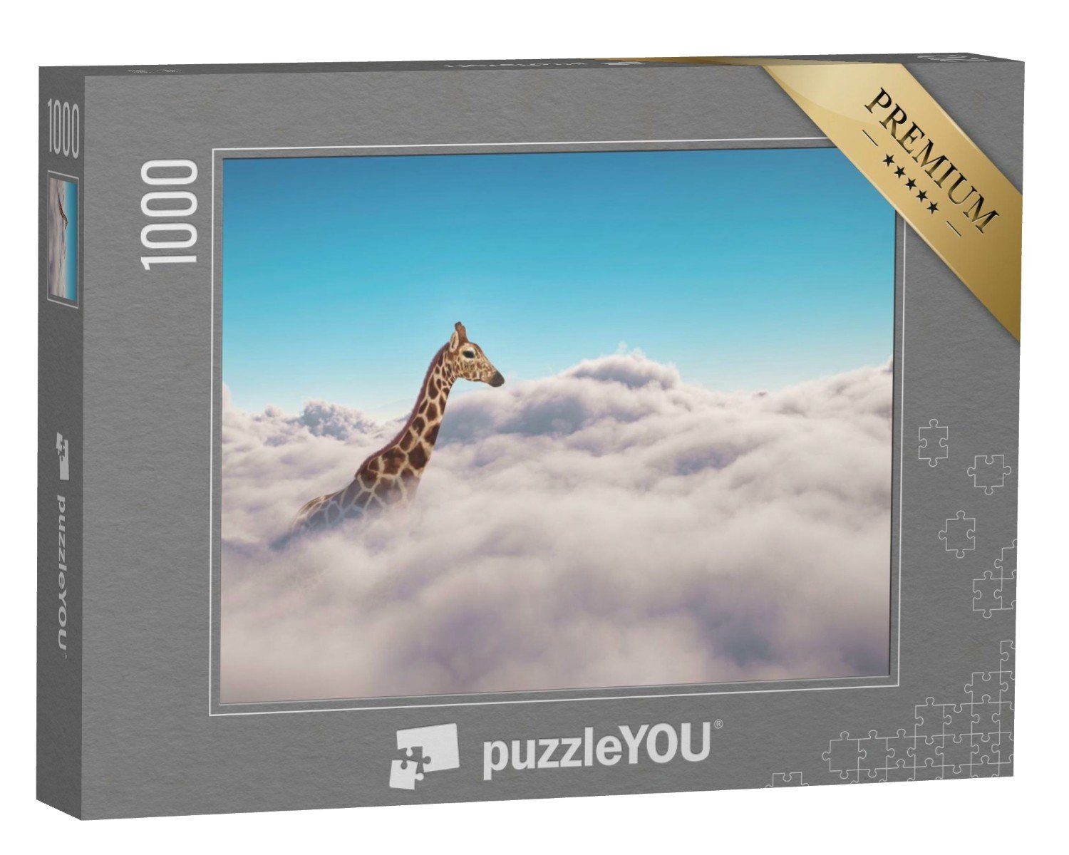 puzzleYOU Puzzle Giraffe über den Wolken, 1000 Puzzleteile, puzzleYOU-Kollektionen