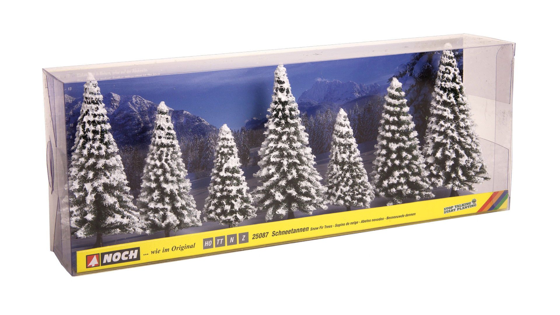 NOCH Dekobaum Schneetannen für Modelleisenbahnen, winterliche La