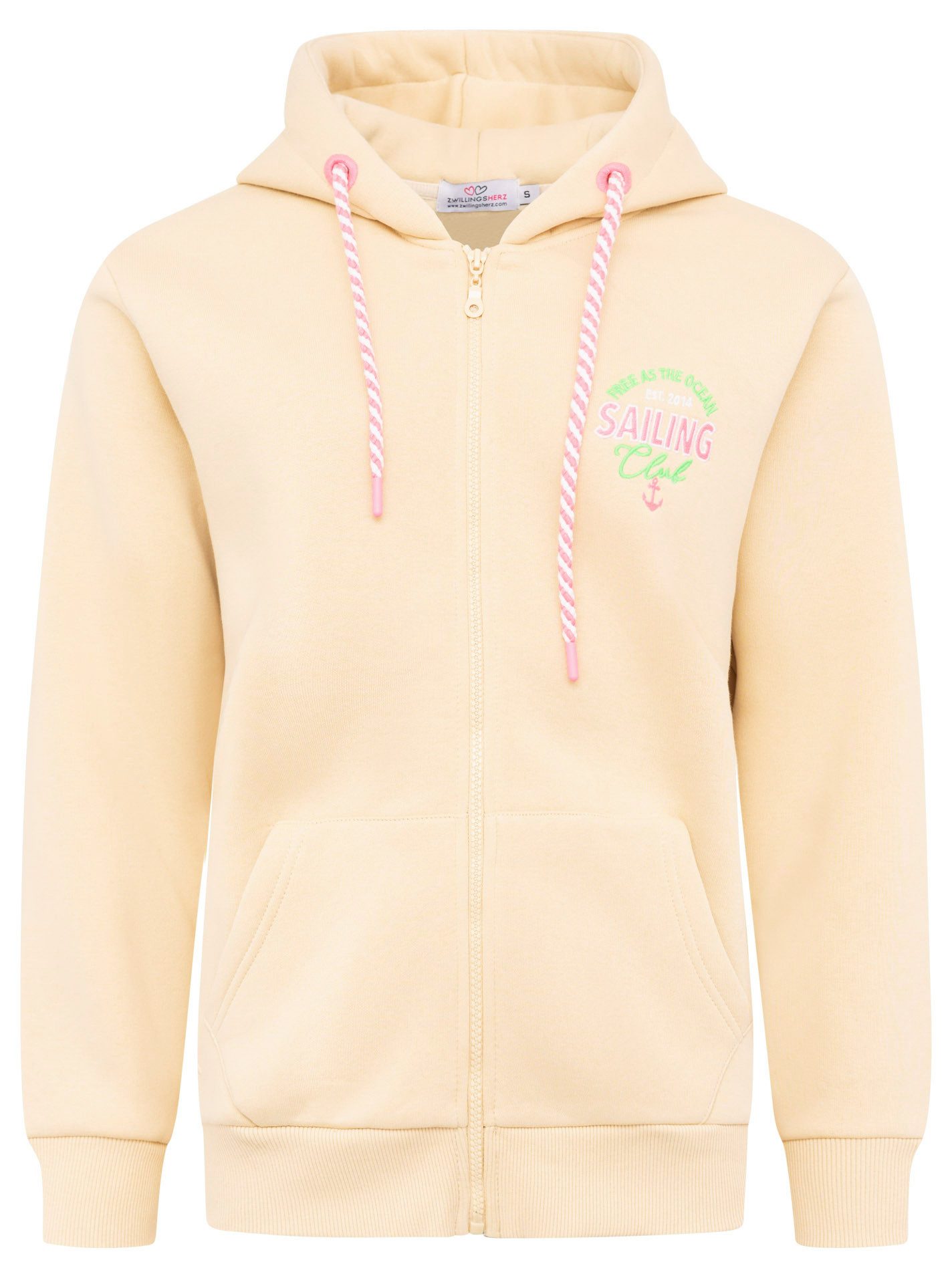 Zwillingsherz Kapuzensweatjacke "Sailing Club" Kapuzensweatjacke mit großer günstig online kaufen