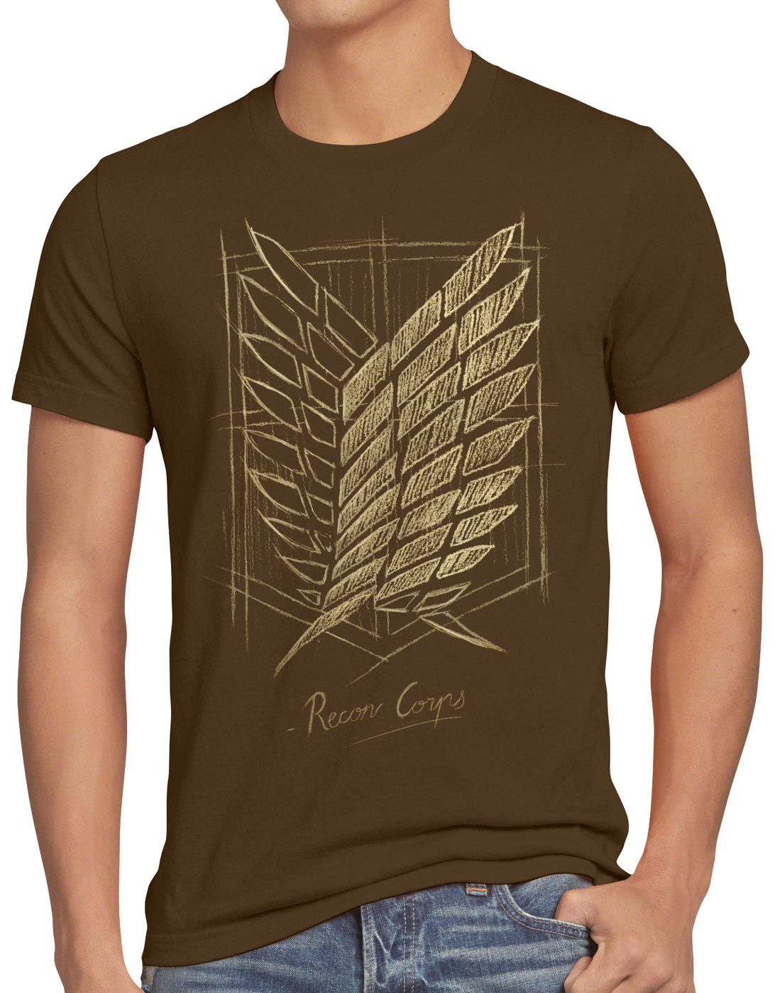 style3 T-Shirt Protect the Wall AoT on attack anime titan
